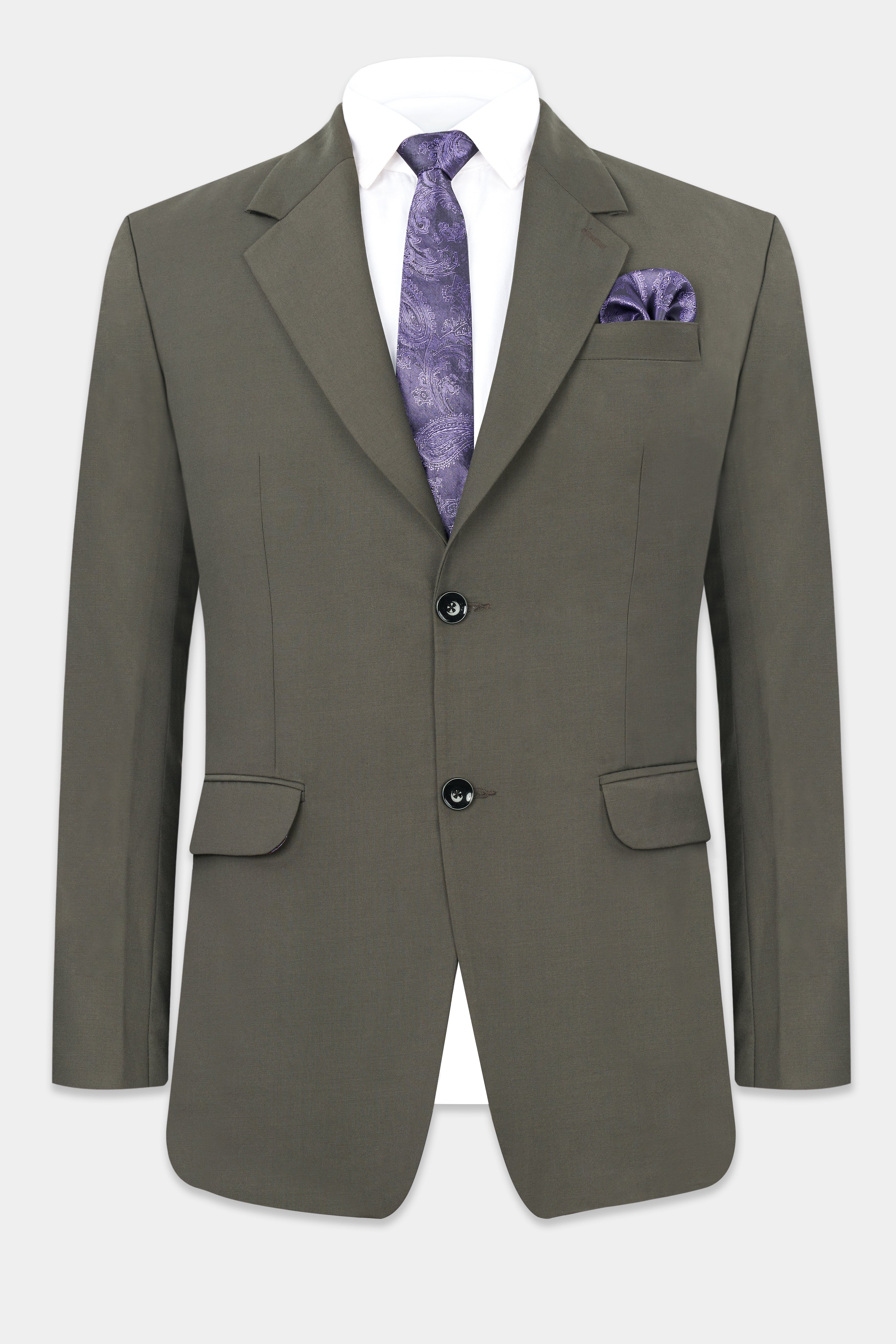 Kelp Gray Single Breasted Suit
