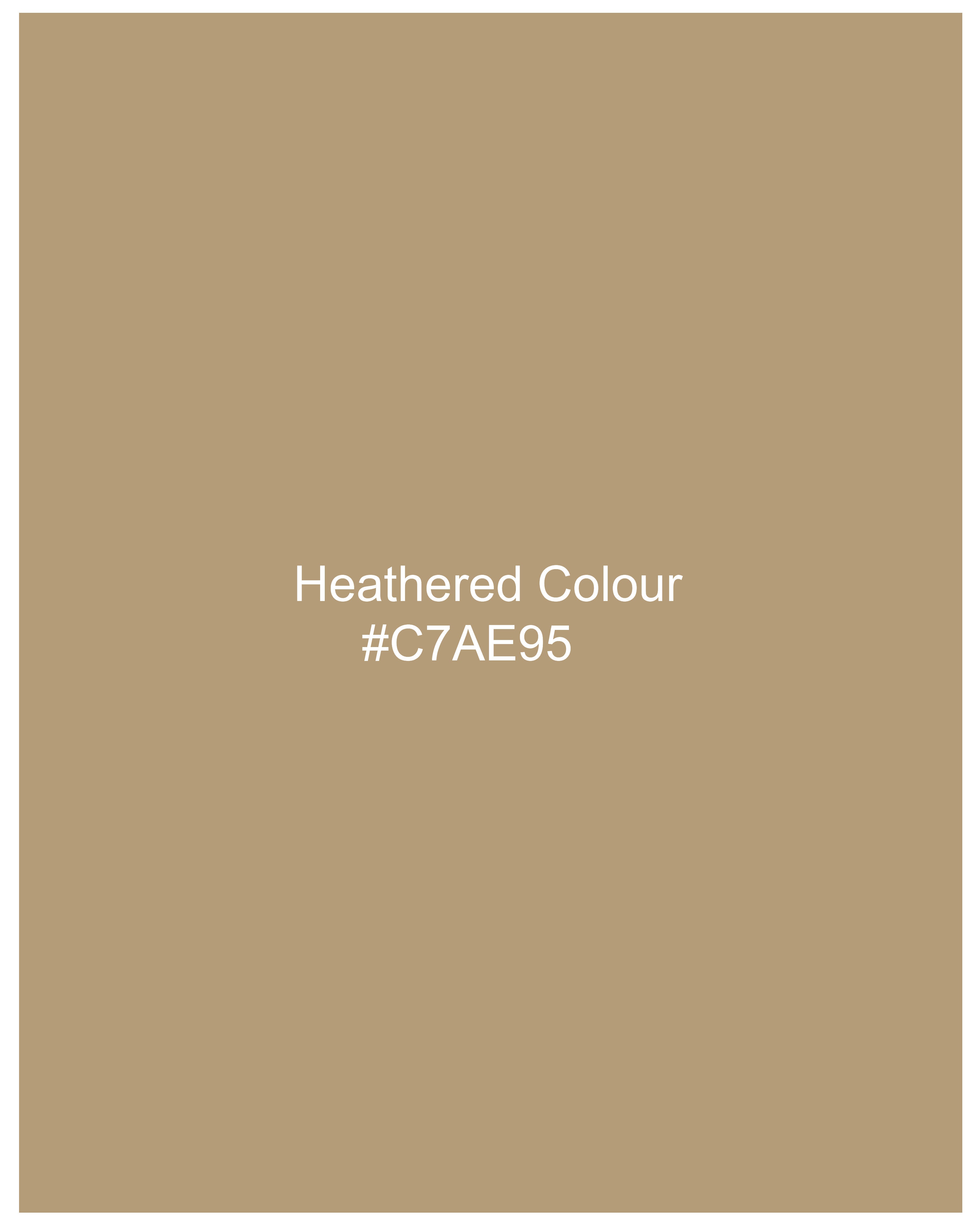 Heathered Light Brown Cross Placket Bandhgala Suit