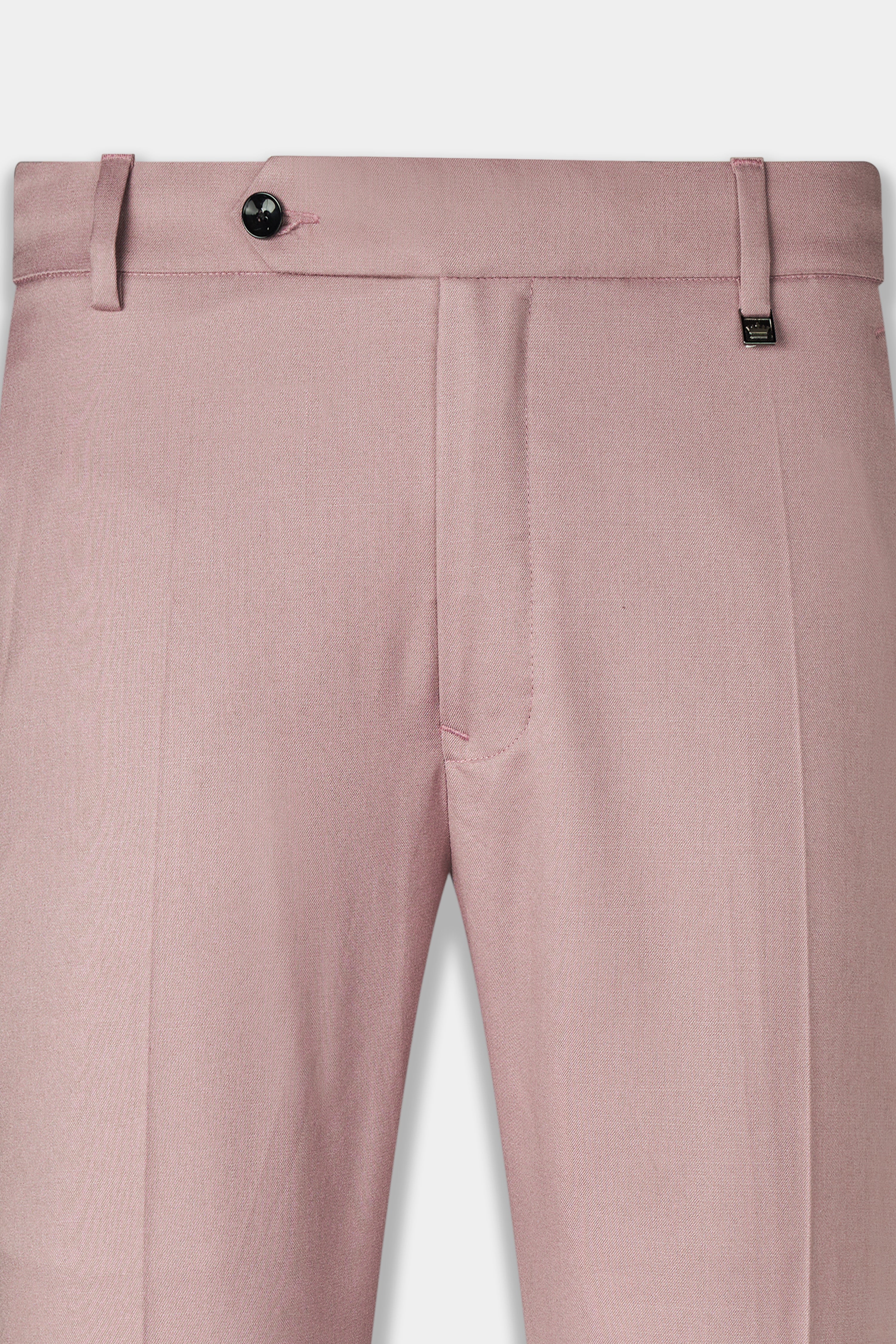 Thatch Light Pink Cross Placket Bandhgala Suit