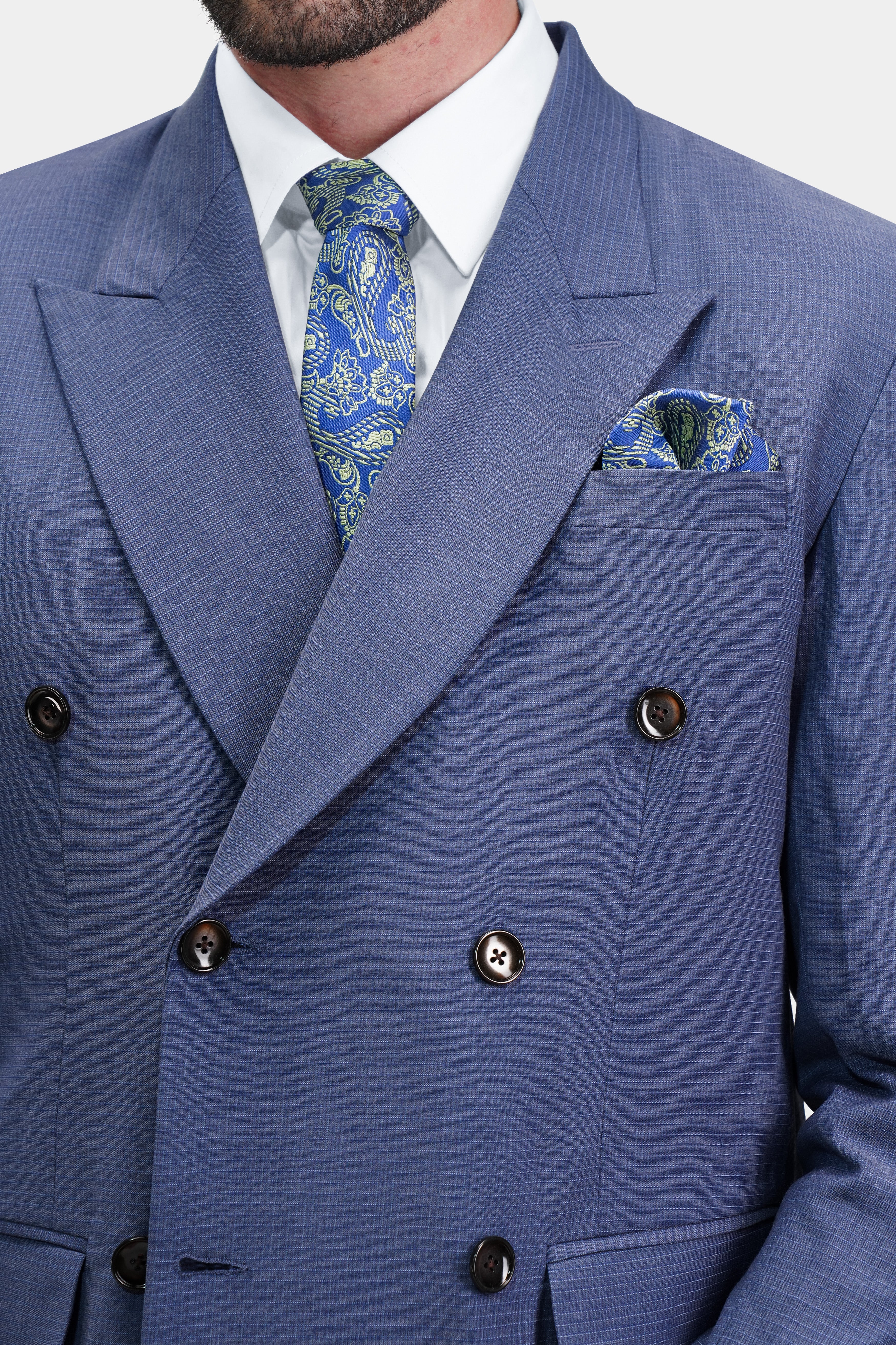 Twilight Blue Checkered Double Breasted Wool Rich Suit ST2768-DB-36, ST2768-DB-38, ST2768-DB-40, ST2768-DB-42, ST2768-DB-44, ST2768-DB-46, ST2768-DB-48, ST2768-DB-50, ST2768-DB-52, ST2768-DB-54, ST2768-DB-56, ST2768-DB-58, ST2768-DB-60