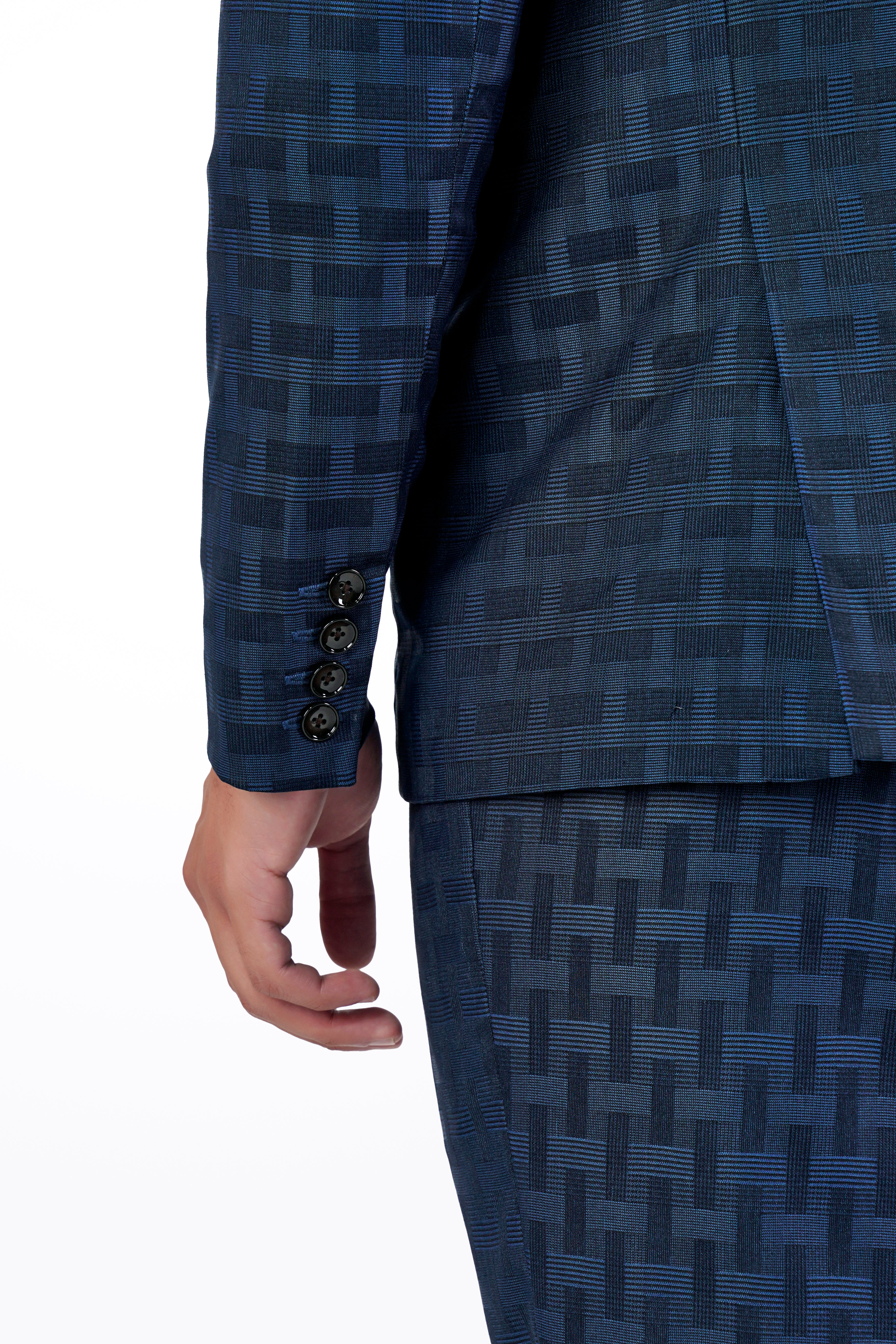 Midnight Blue with Nile Blue Jacquard Textured Double Breasted Suit ST2910-DB-36, ST2910-DB-38, ST2910-DB-40, ST2910-DB-42, ST2910-DB-44, ST2910-DB-46, ST2910-DB-48, ST2910-DB-50, ST2910-DB-52, ST2910-DB-54, ST2910-DB-56, ST2910-DB-58, ST2910-DB-60