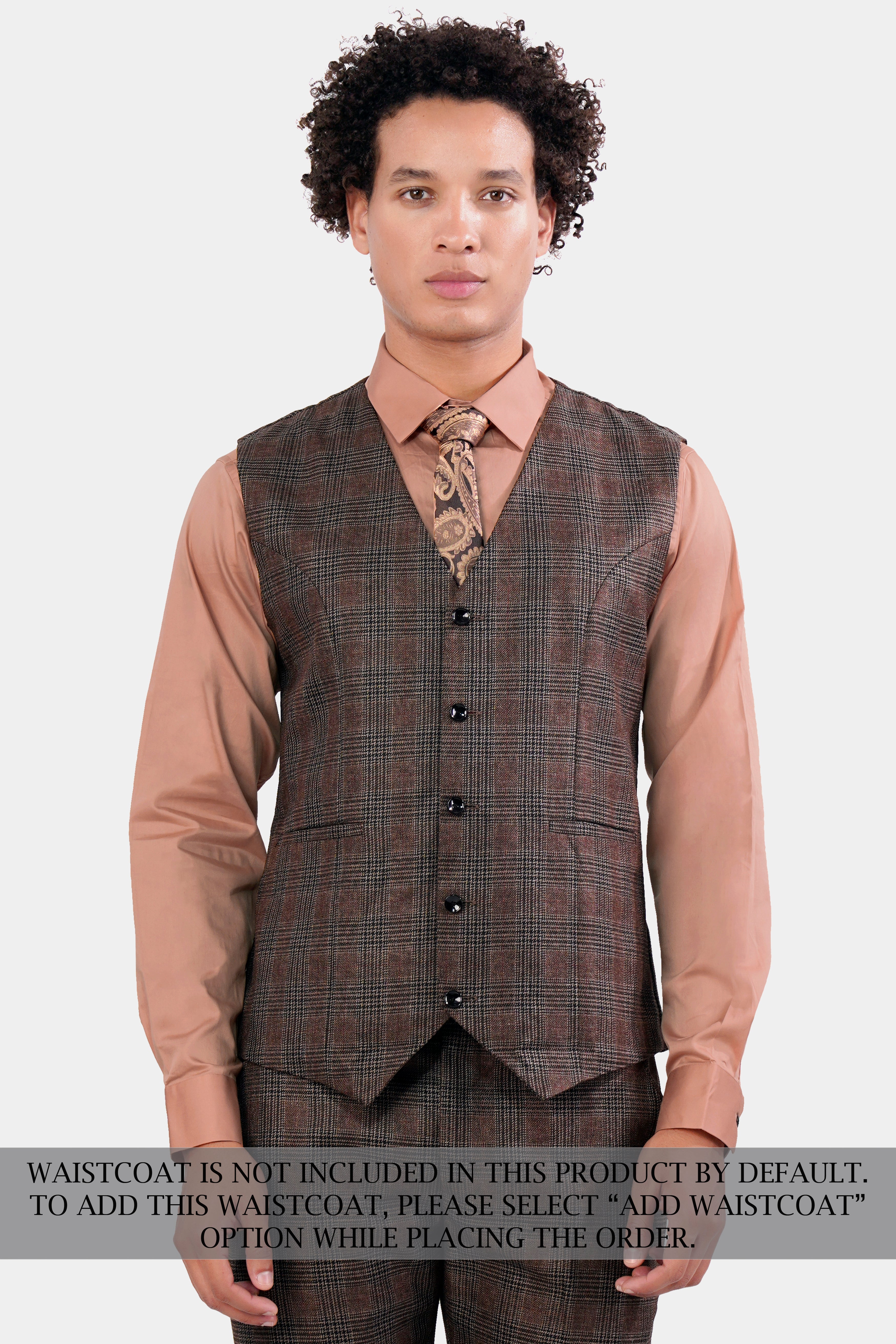 Ferra Brown with Kabul Brown Plaid Tweed Suit ST2915-SB-36, ST2915-SB-38, ST2915-SB-40, ST2915-SB-42, ST2915-SB-44, ST2915-SB-46, ST2915-SB-48, ST2915-SB-50, ST2915-SB-52, ST2915-SB-54, ST2915-SB-56, ST2915-SB-58, ST2915-SB-60