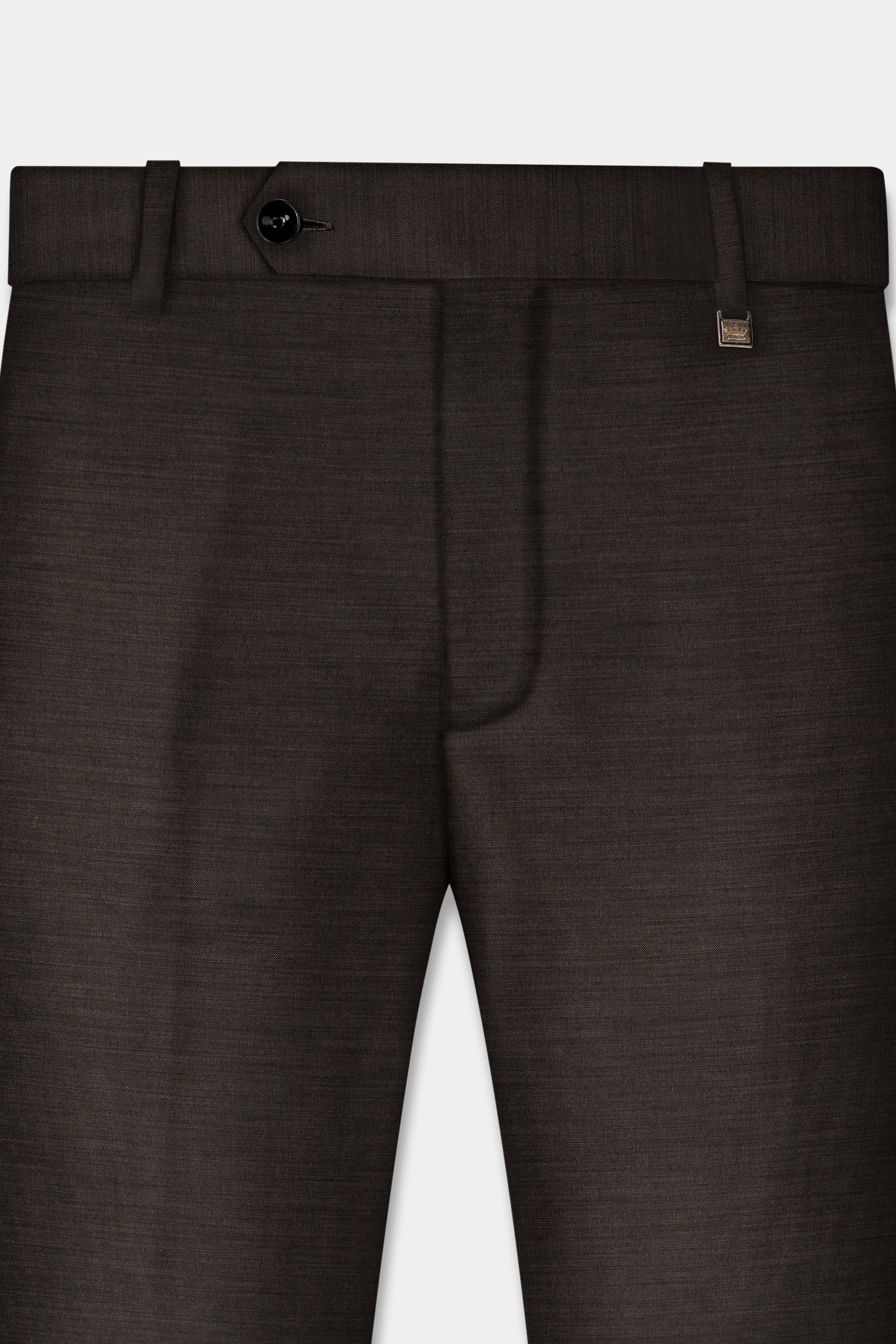 Eclipse Brown Textured Wool Blend Double Breasted Suit