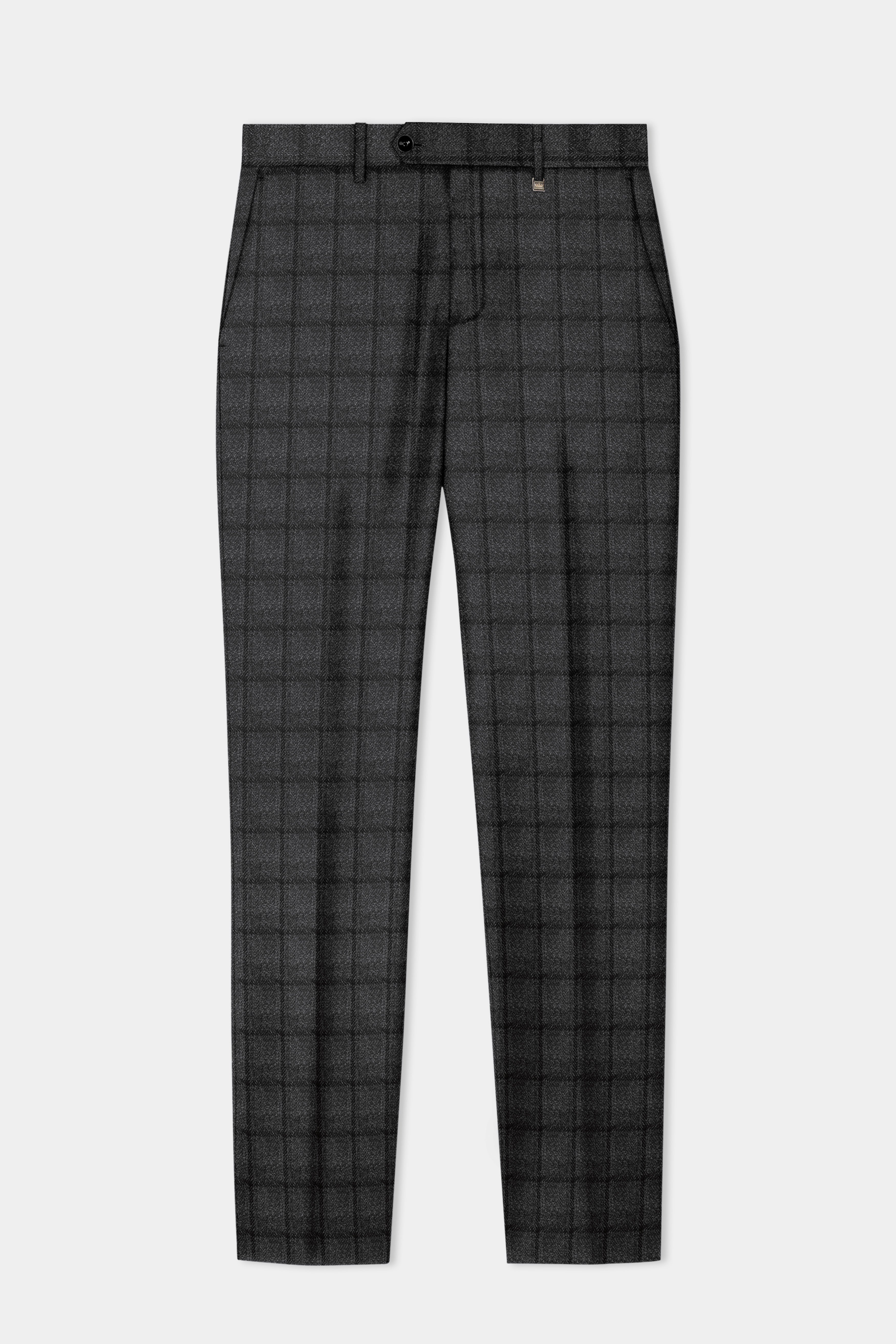 Zeus Dark Brown Plaid Tweed Suit