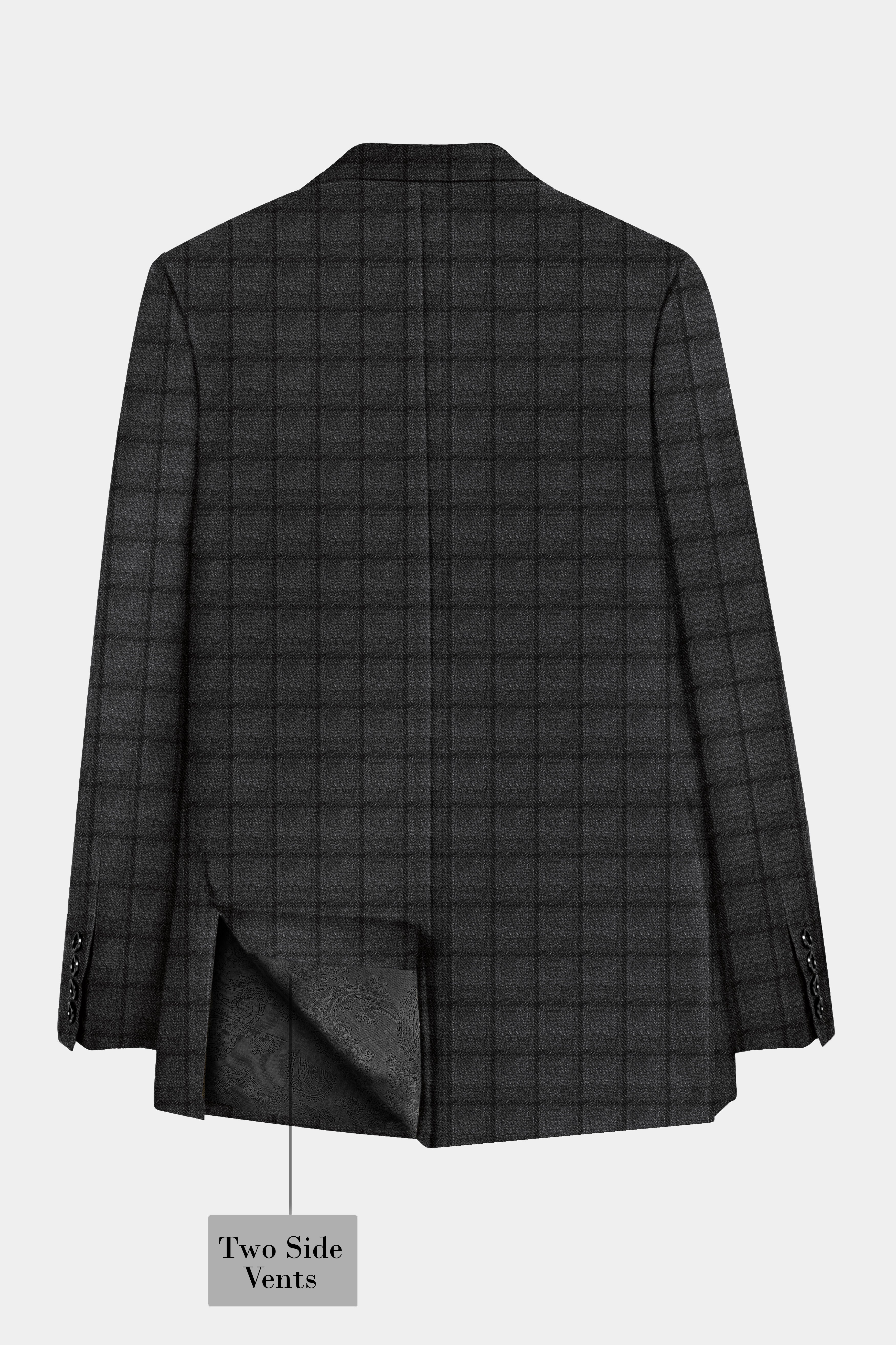 Zeus Dark Brown Plaid Tweed Suit