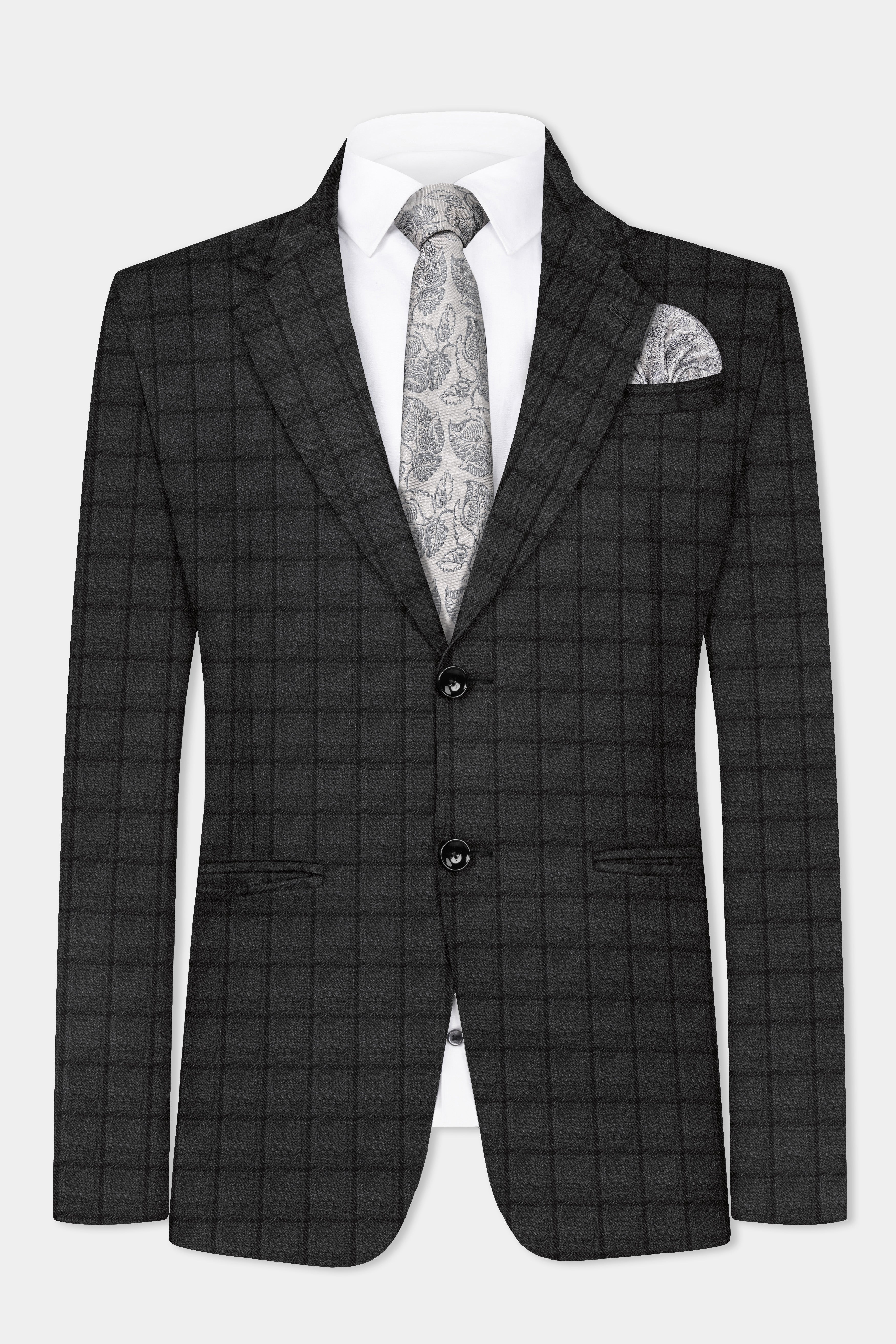 Zeus Dark Brown Plaid Tweed Suit