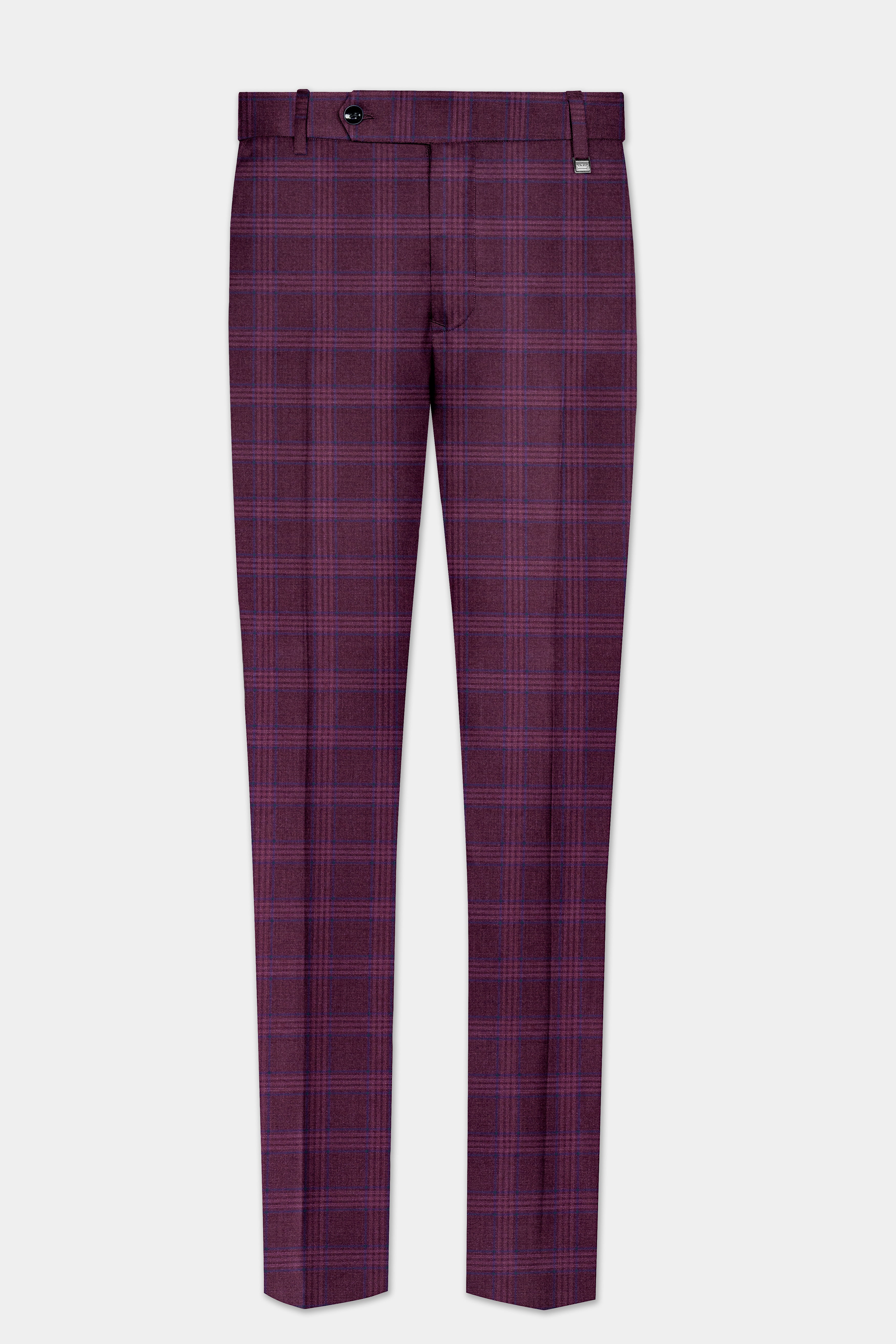 Eclipse Wine Plaid Double Breasted Suit