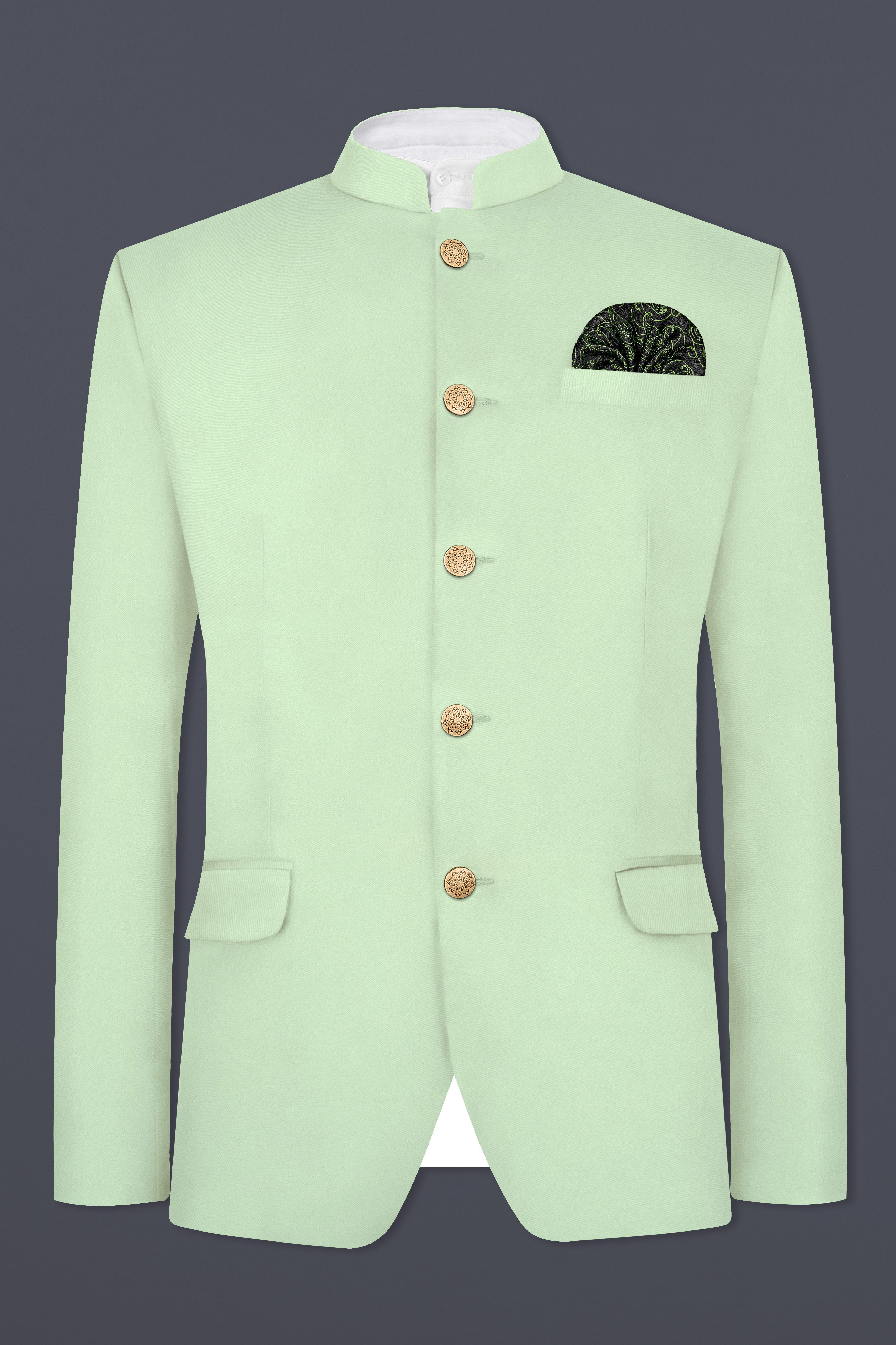 Pixie Green Bandhgala Suit