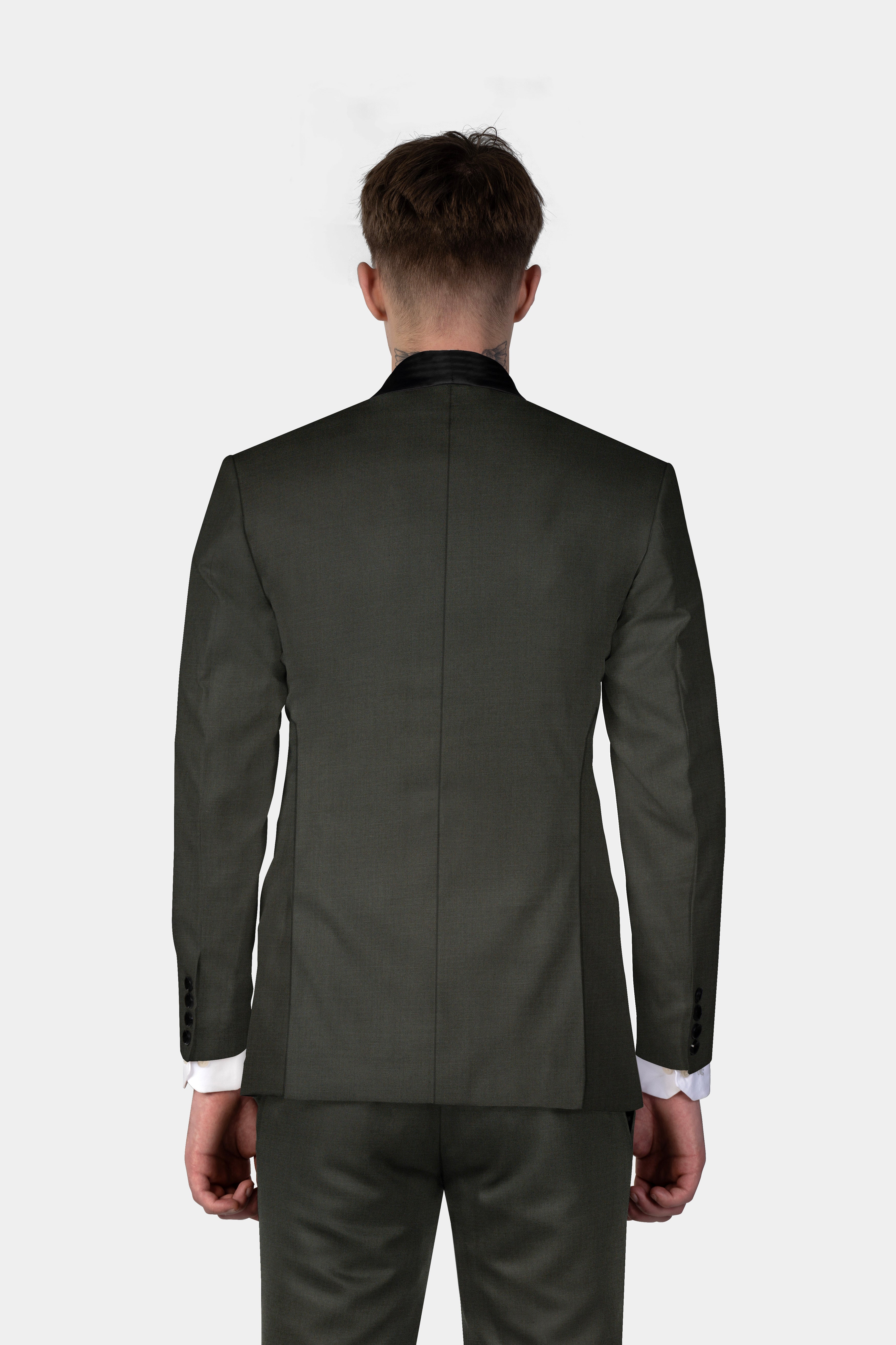 Rangoon Green Wool Blend Tuxedo Suit