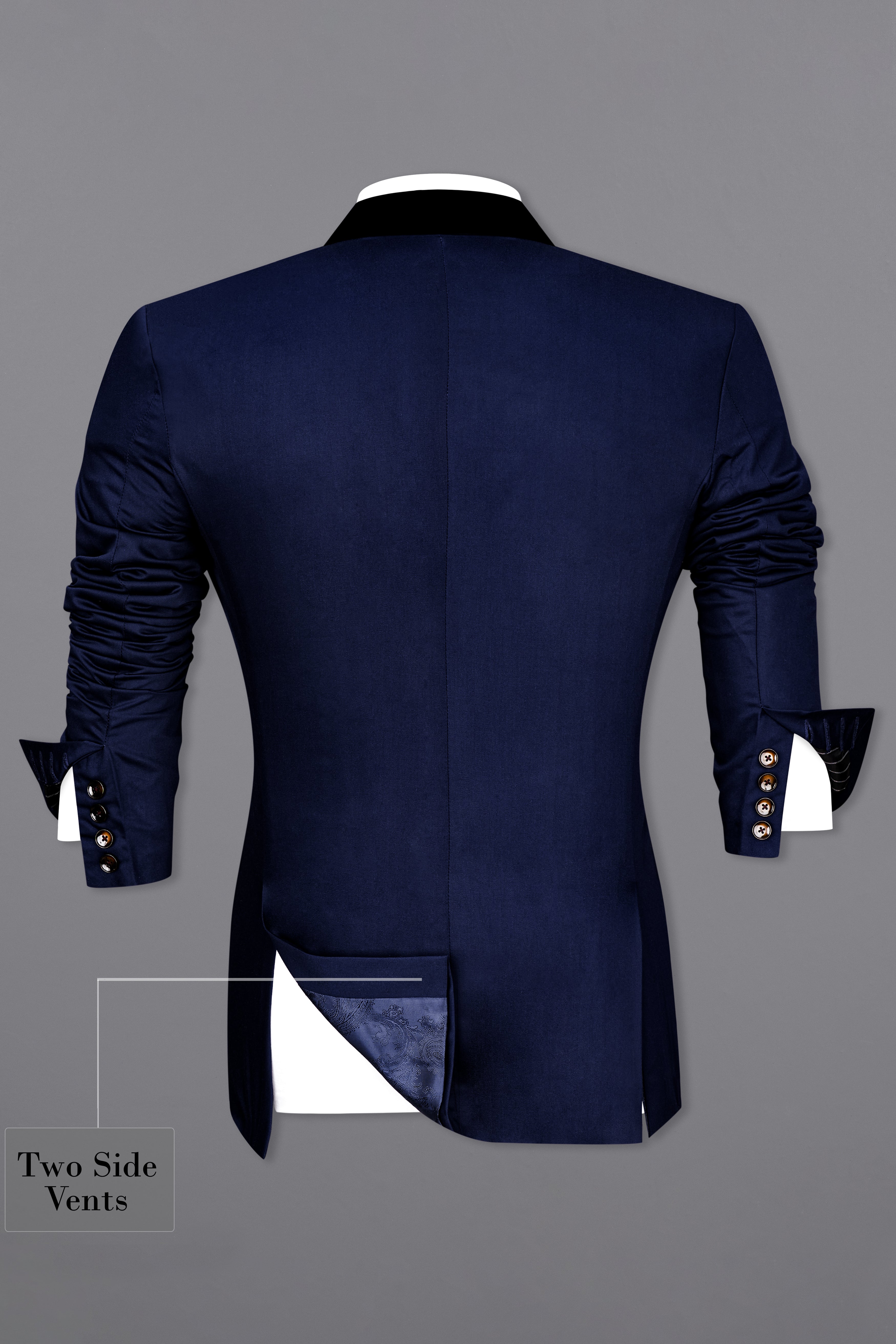 Space Blue Subtle Sheen Tuxedo Suit