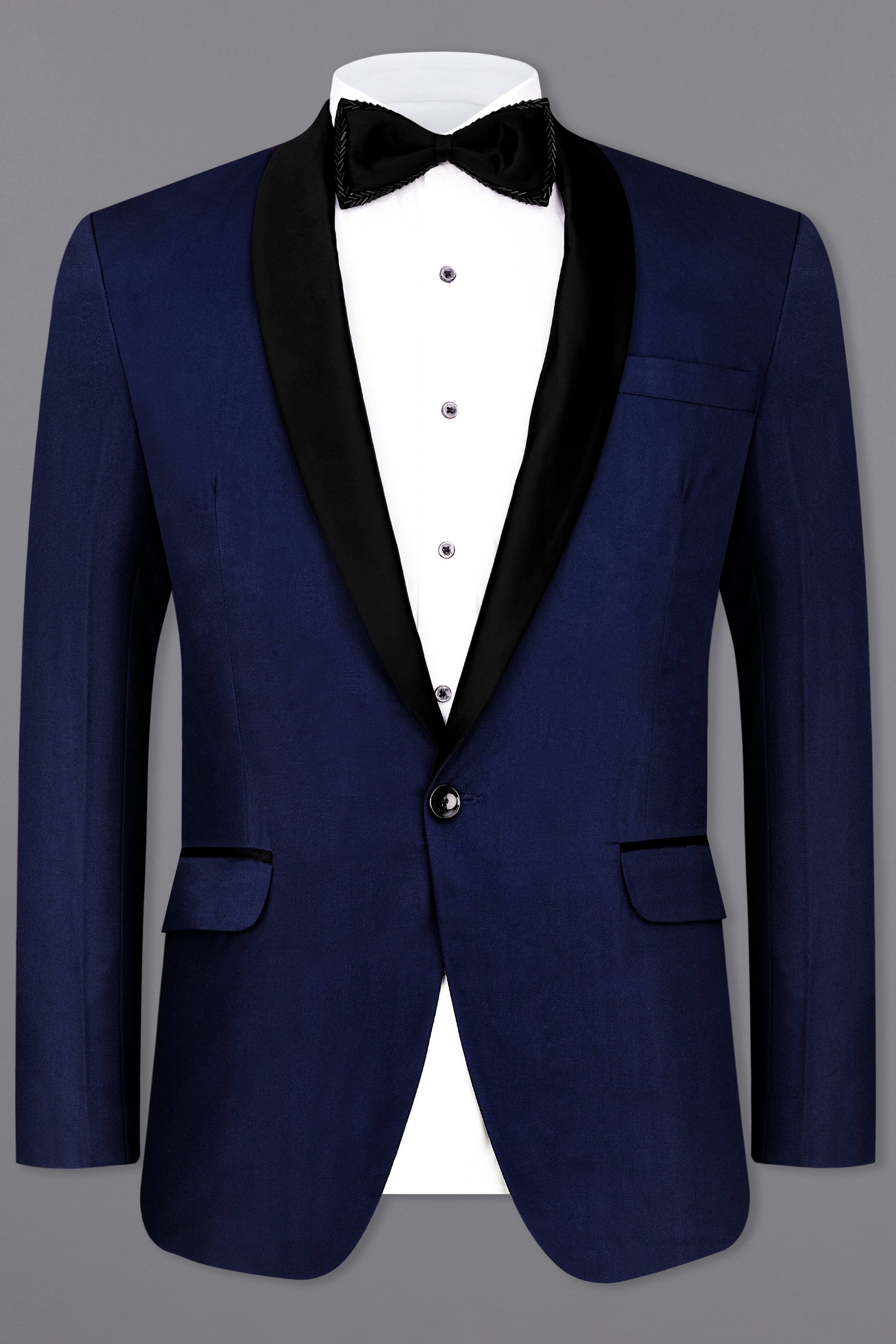 Space Blue Subtle Sheen Tuxedo Suit