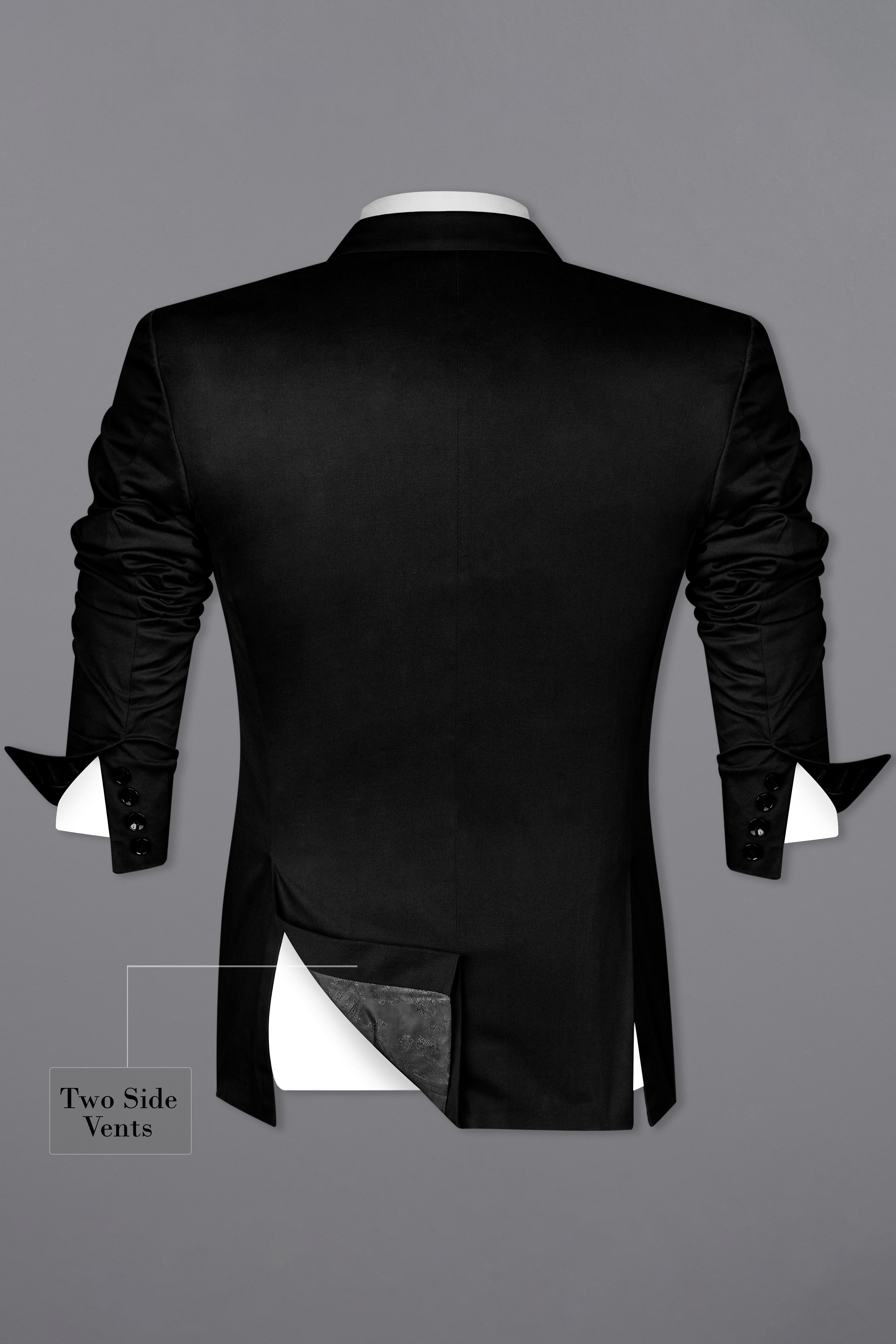 Jade Black Solid Stretchable Premium Cotton Traveler Suit