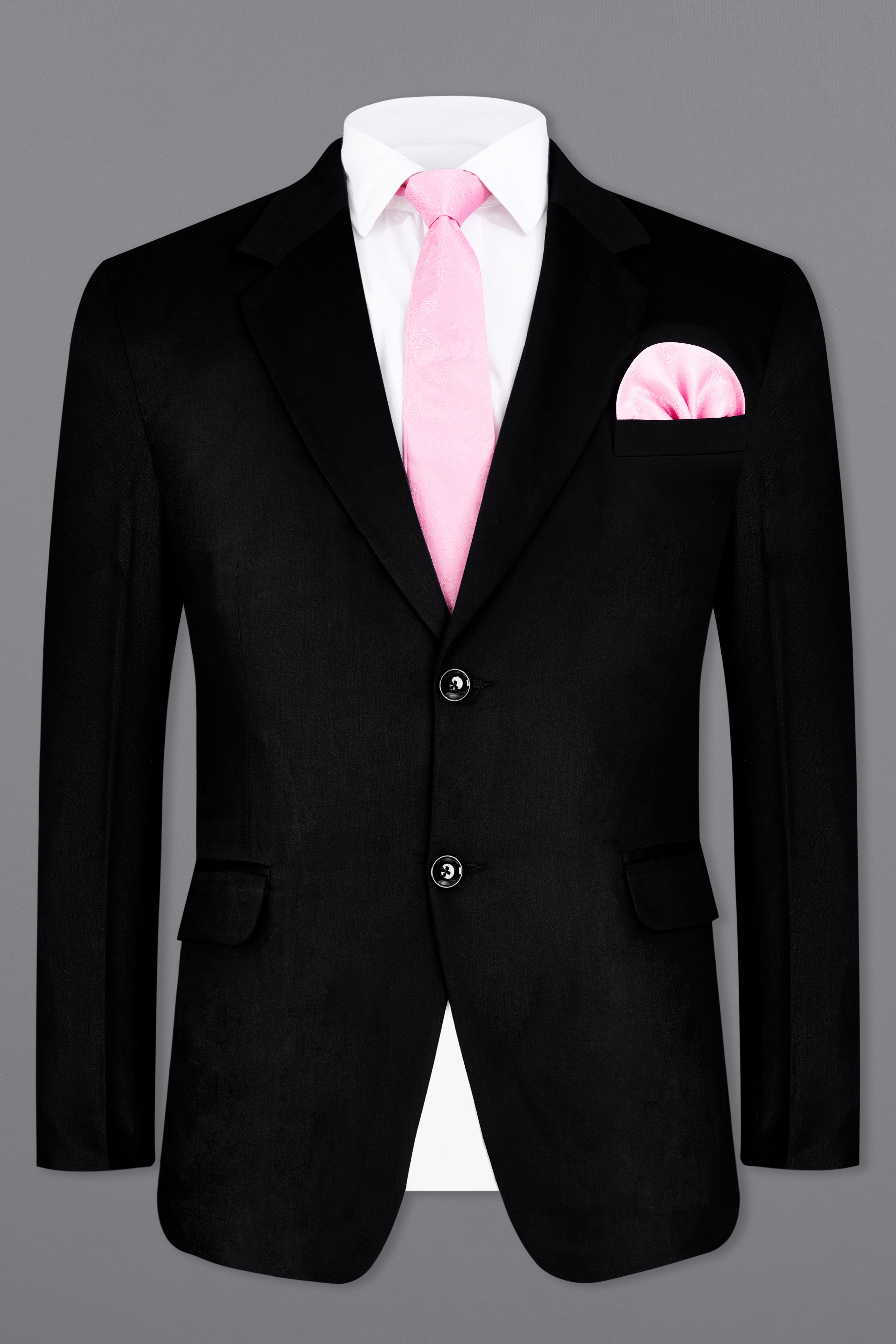 Black dress shirt pink tie online