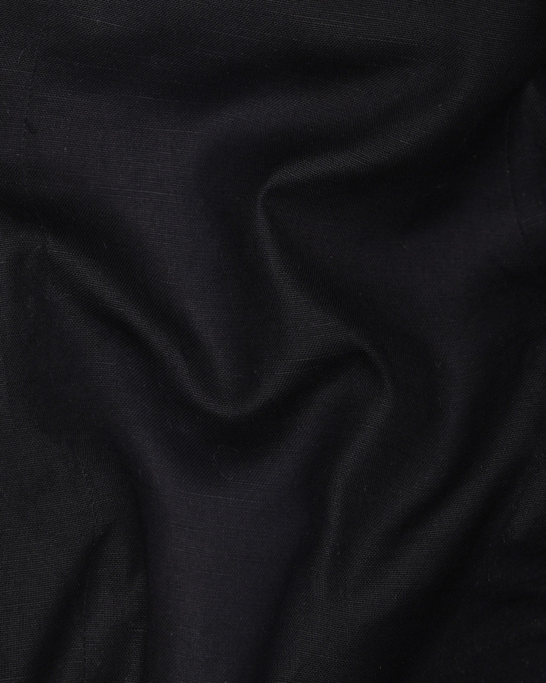 Jade Black Luxurious Linen Double-Breasted Sports Suit
