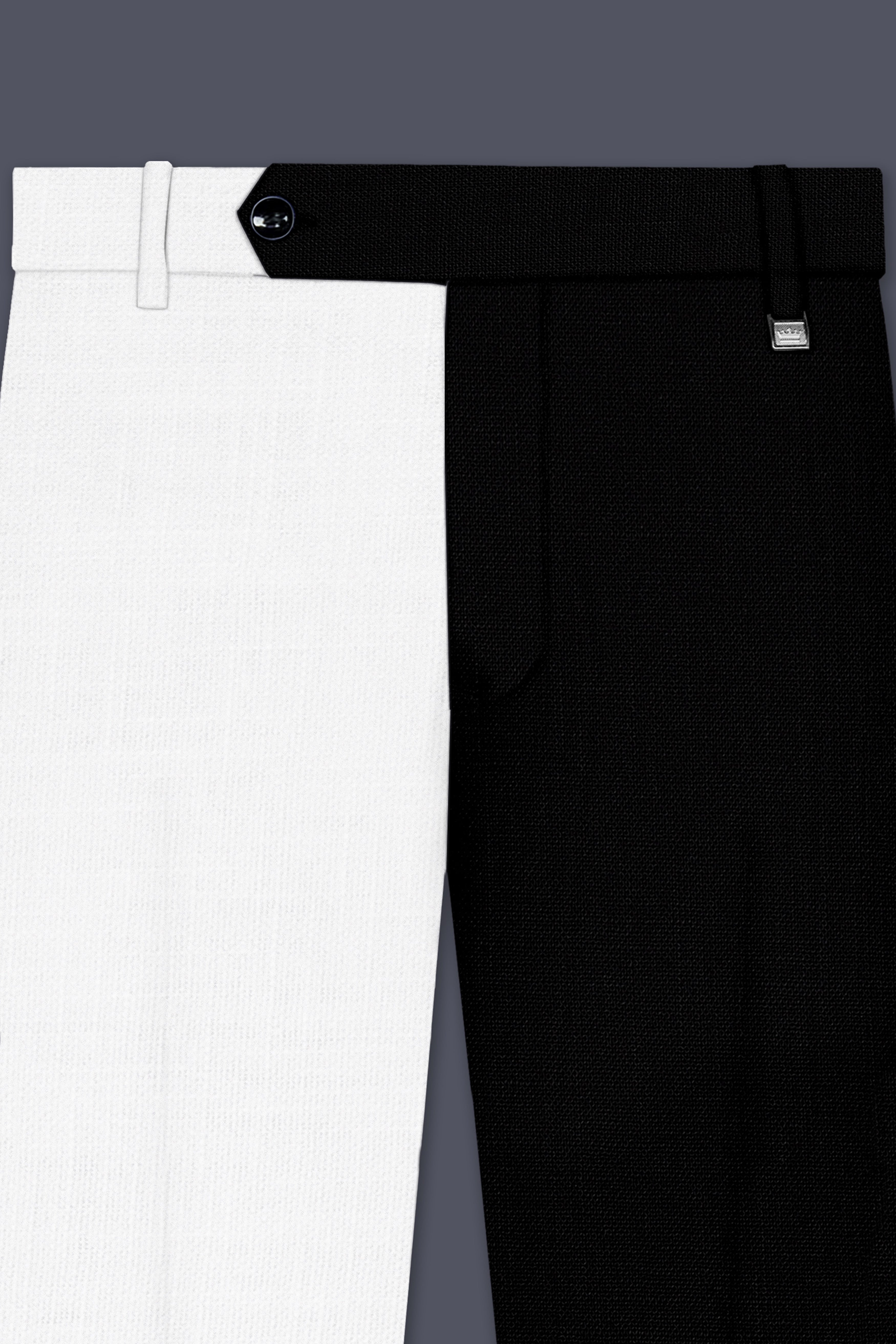 Black & White Luxurious Linen Suit