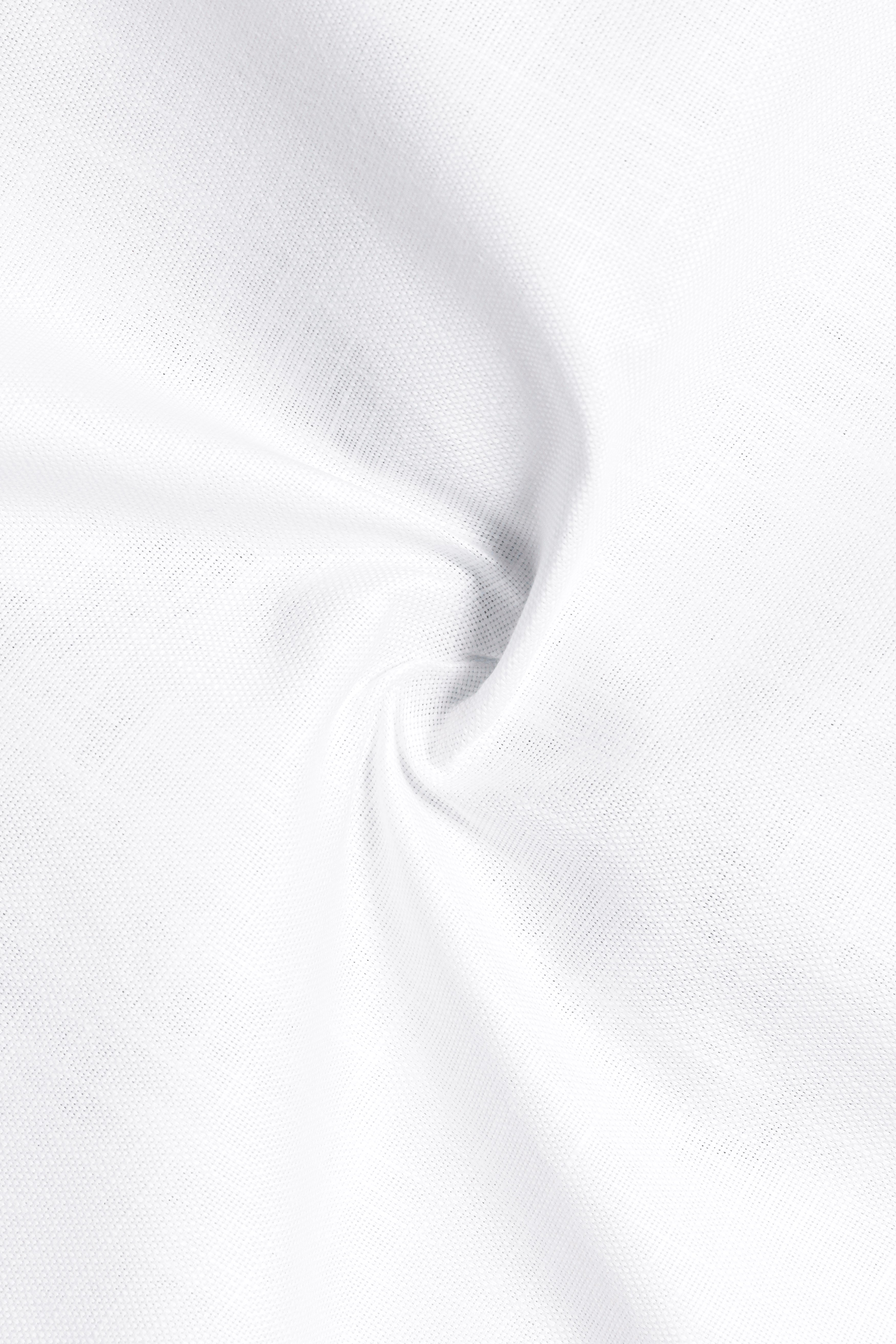 BRIGHT WHITE LUXURIOUS LINEN BANDHGALA/MANDARIN PERFORMANCE SUIT