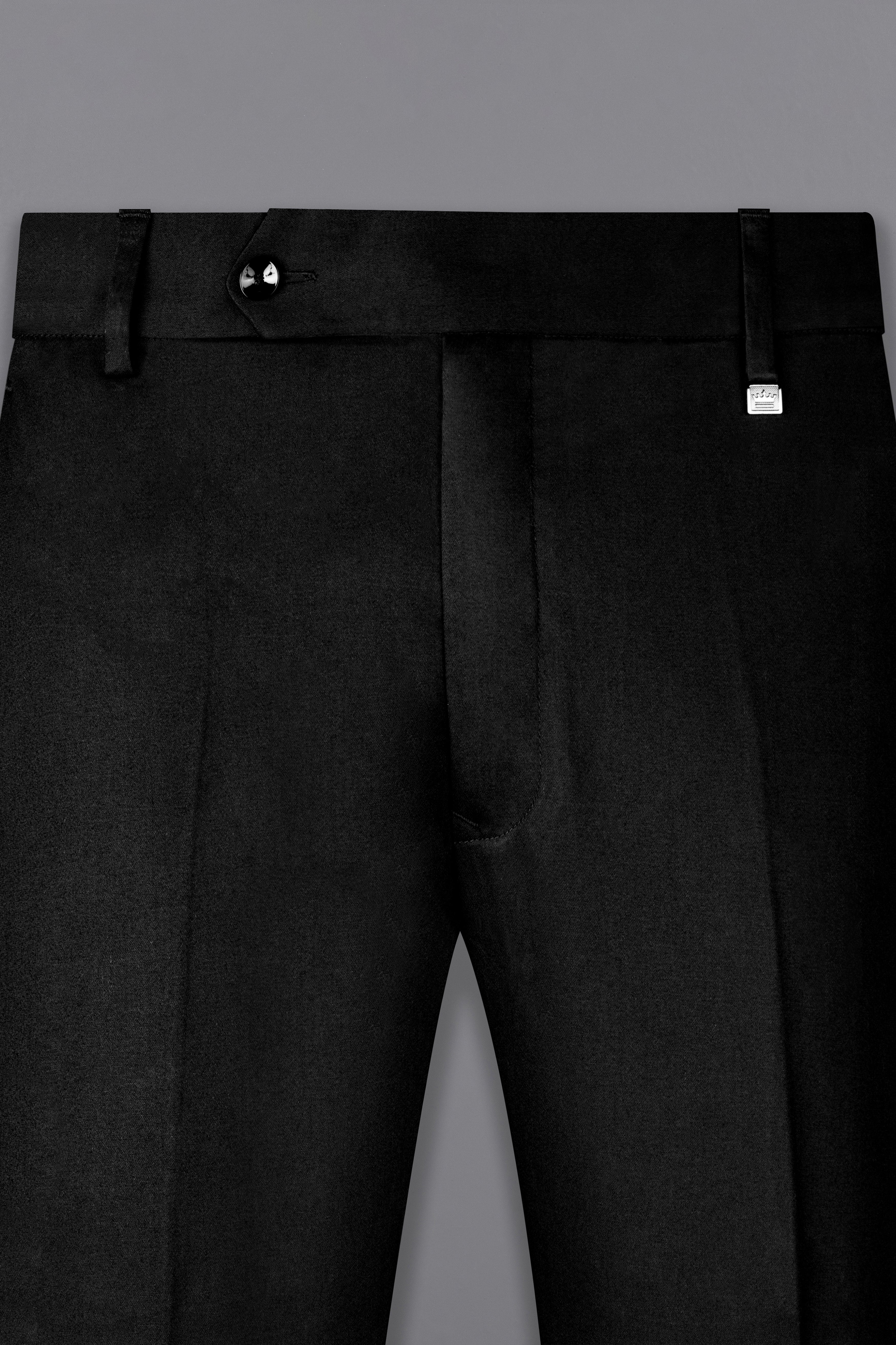 Jade Black Cross Placket Stretchable Premium Cotton Bandhgala Traveler Suit