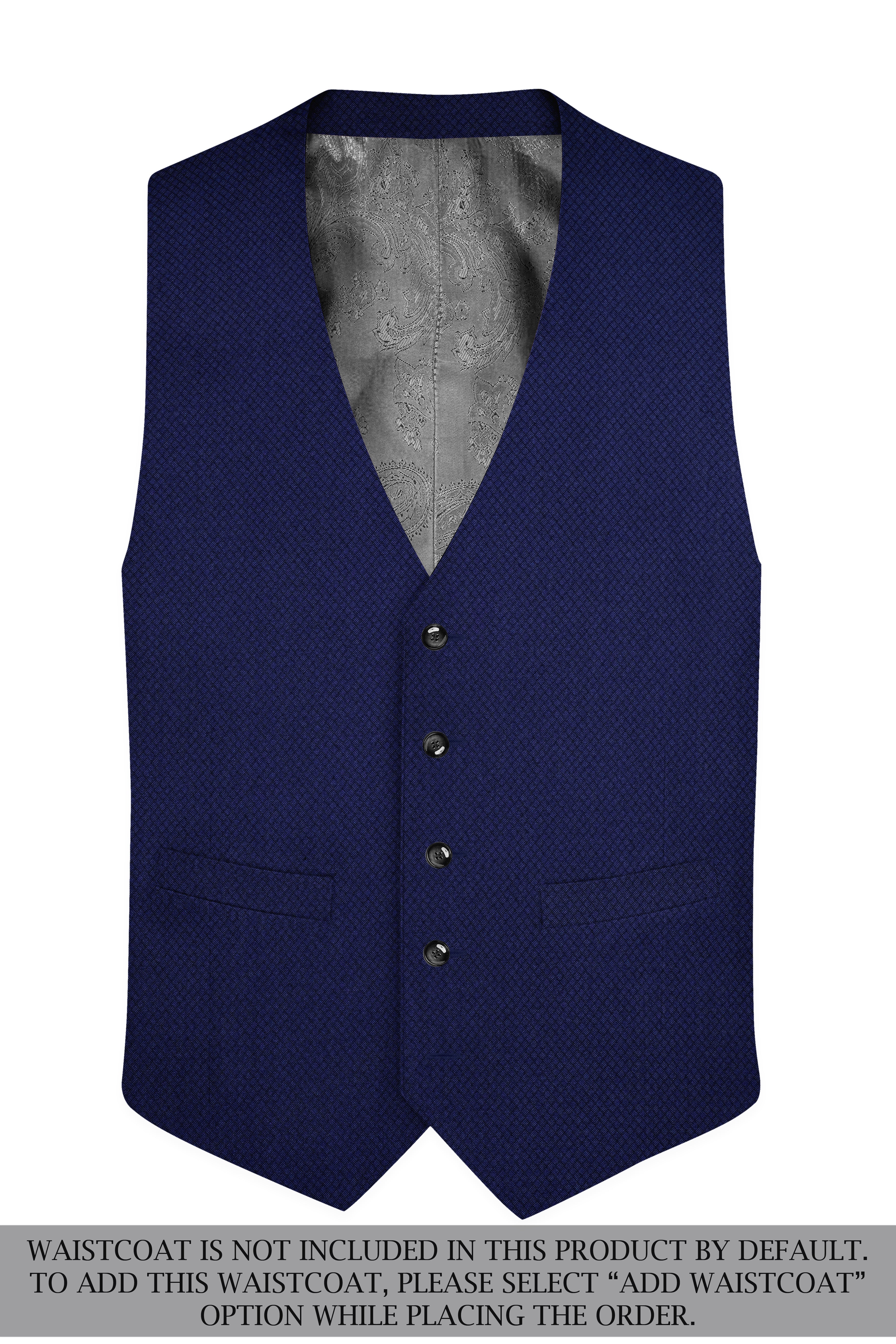 Port Gore Blue Subtle Textured Woolrich Tuxedo Suit