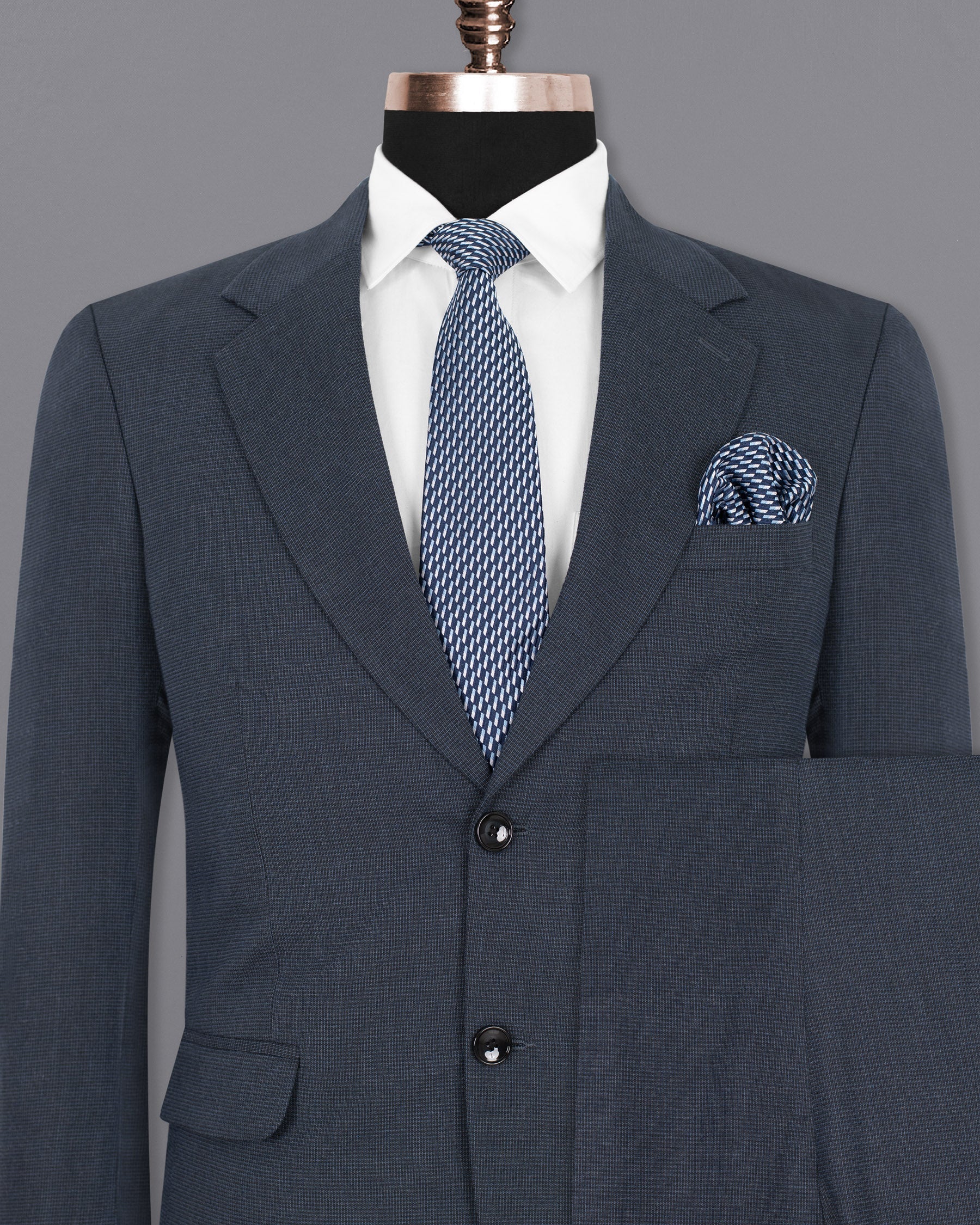 Maco Grey Wool Rich Suit