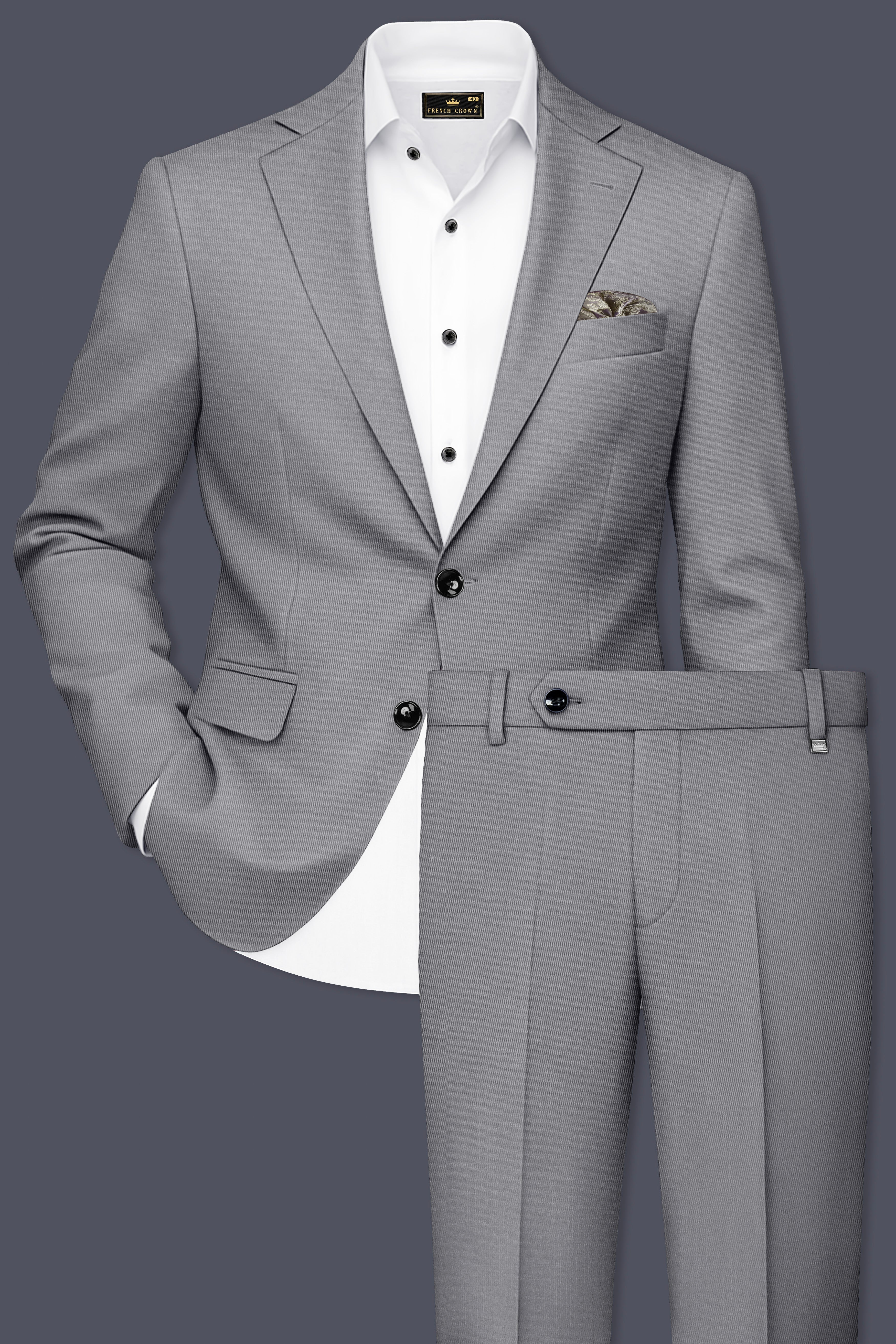 French Gray Premium Cotton Suit