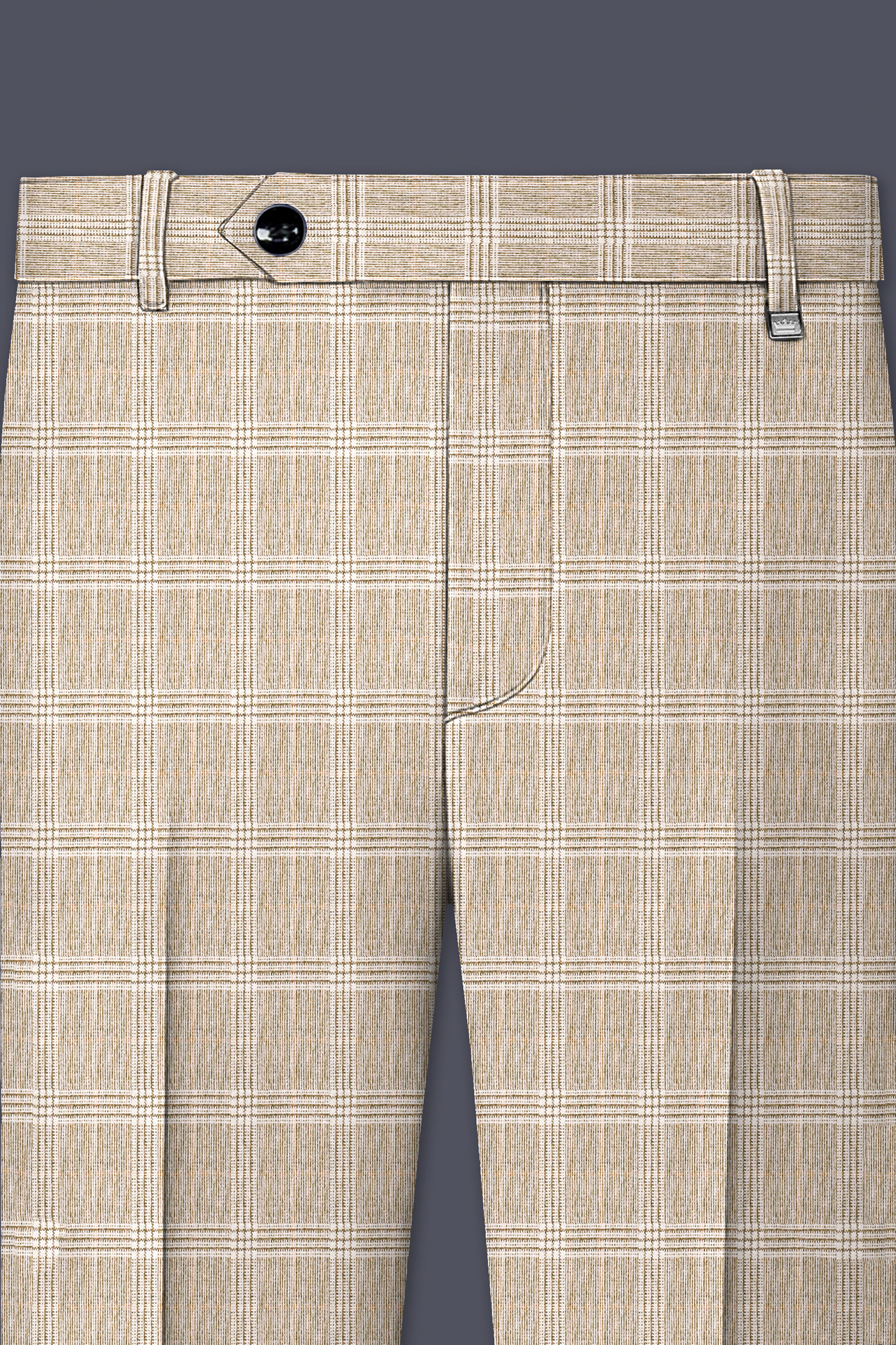 Mongoose Cream Plaid Wool Rich Sports Suit