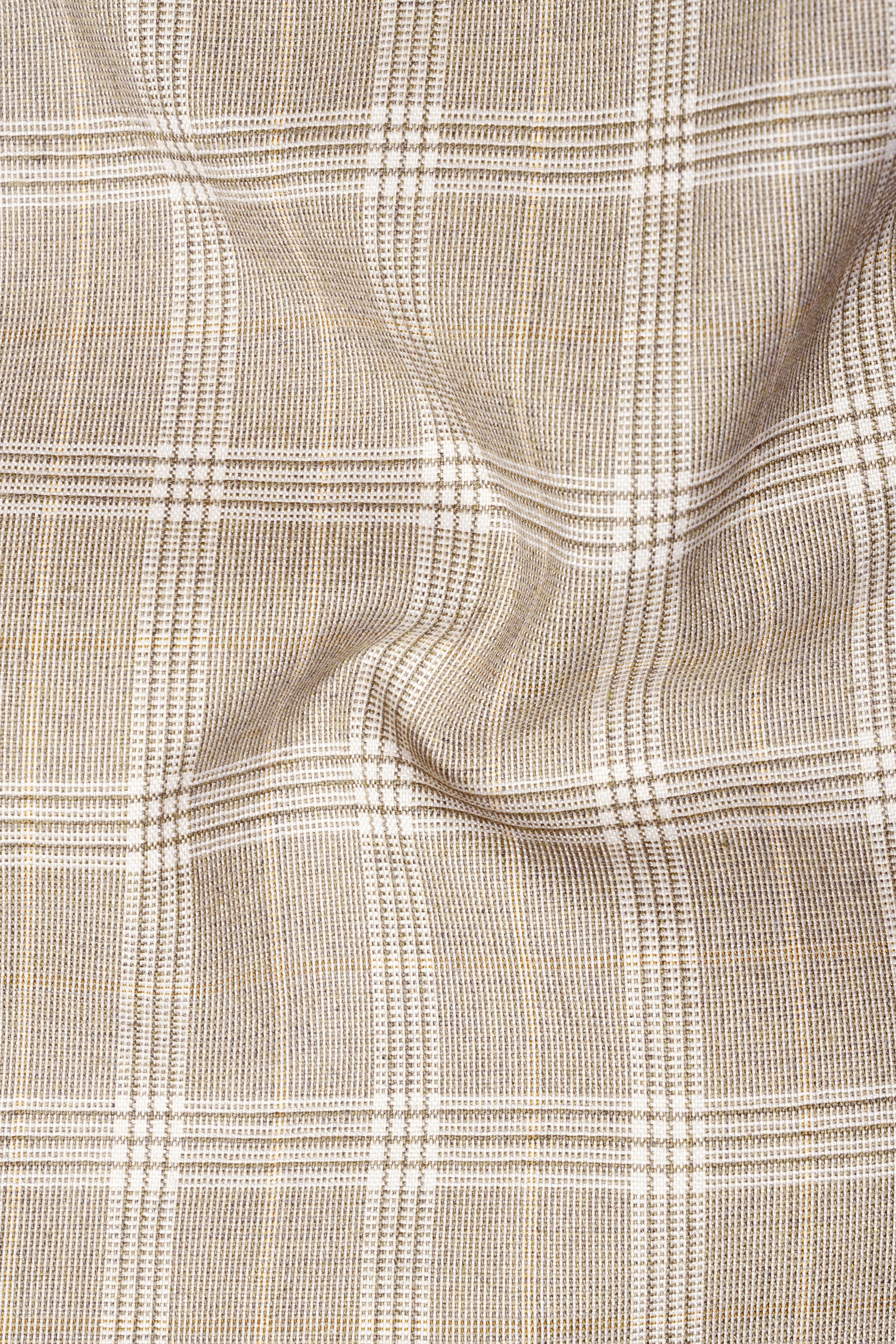 Mongoose Cream Plaid Wool Rich Sports Suit