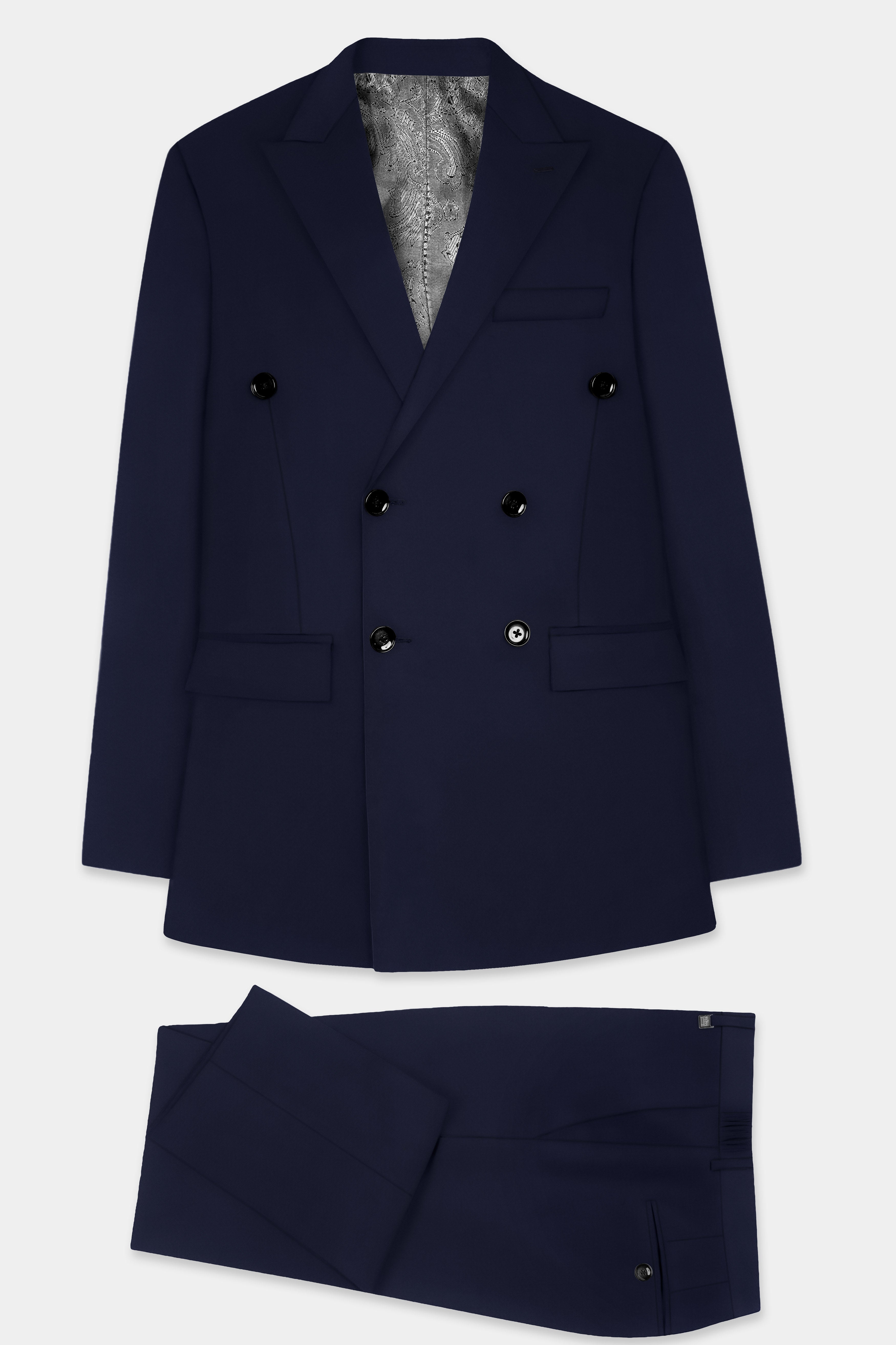 Valhalla Blue Double Breasted Wool Rich Suit