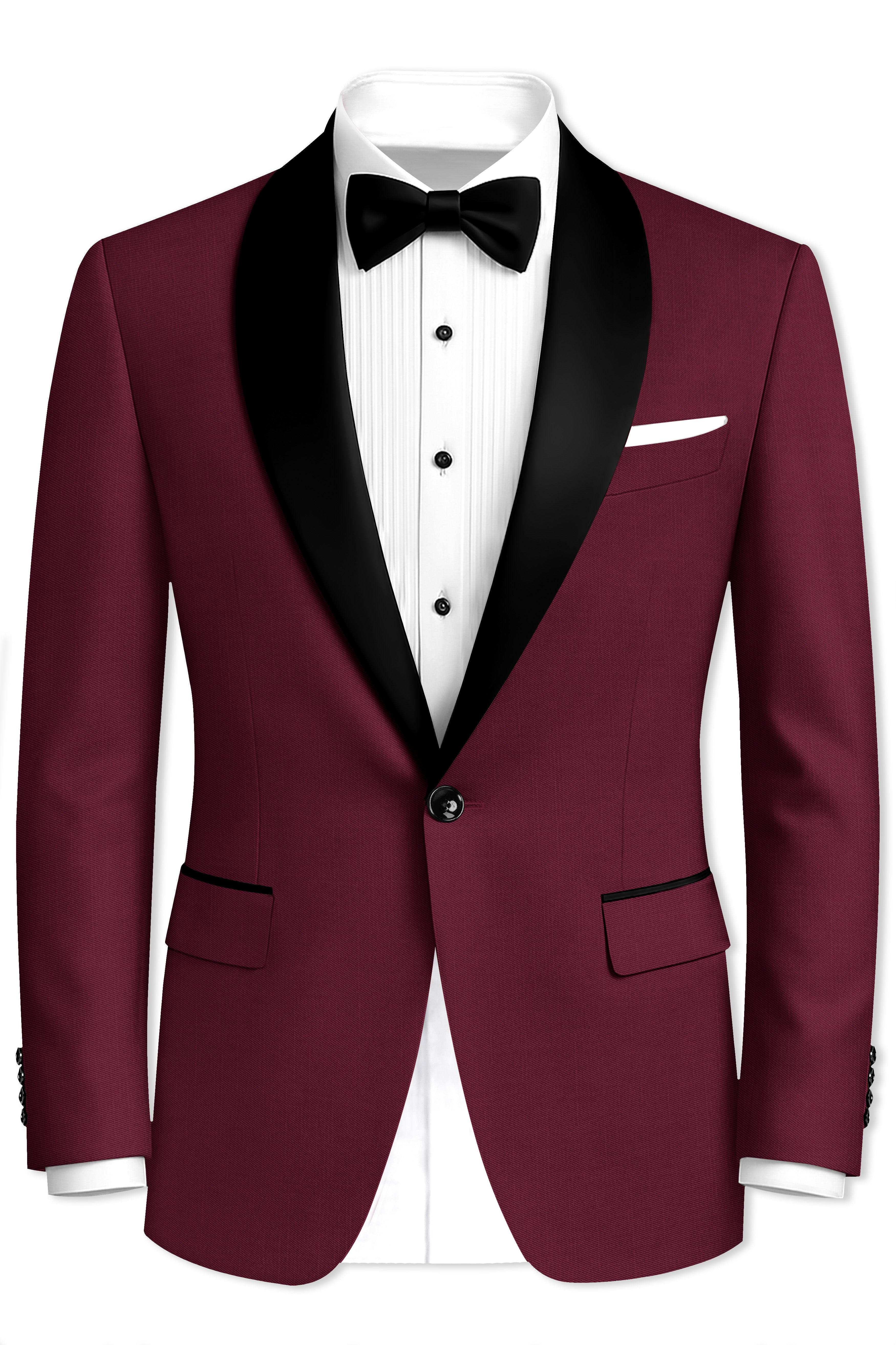 Heath Red Wool Rich Tuxedo Suit