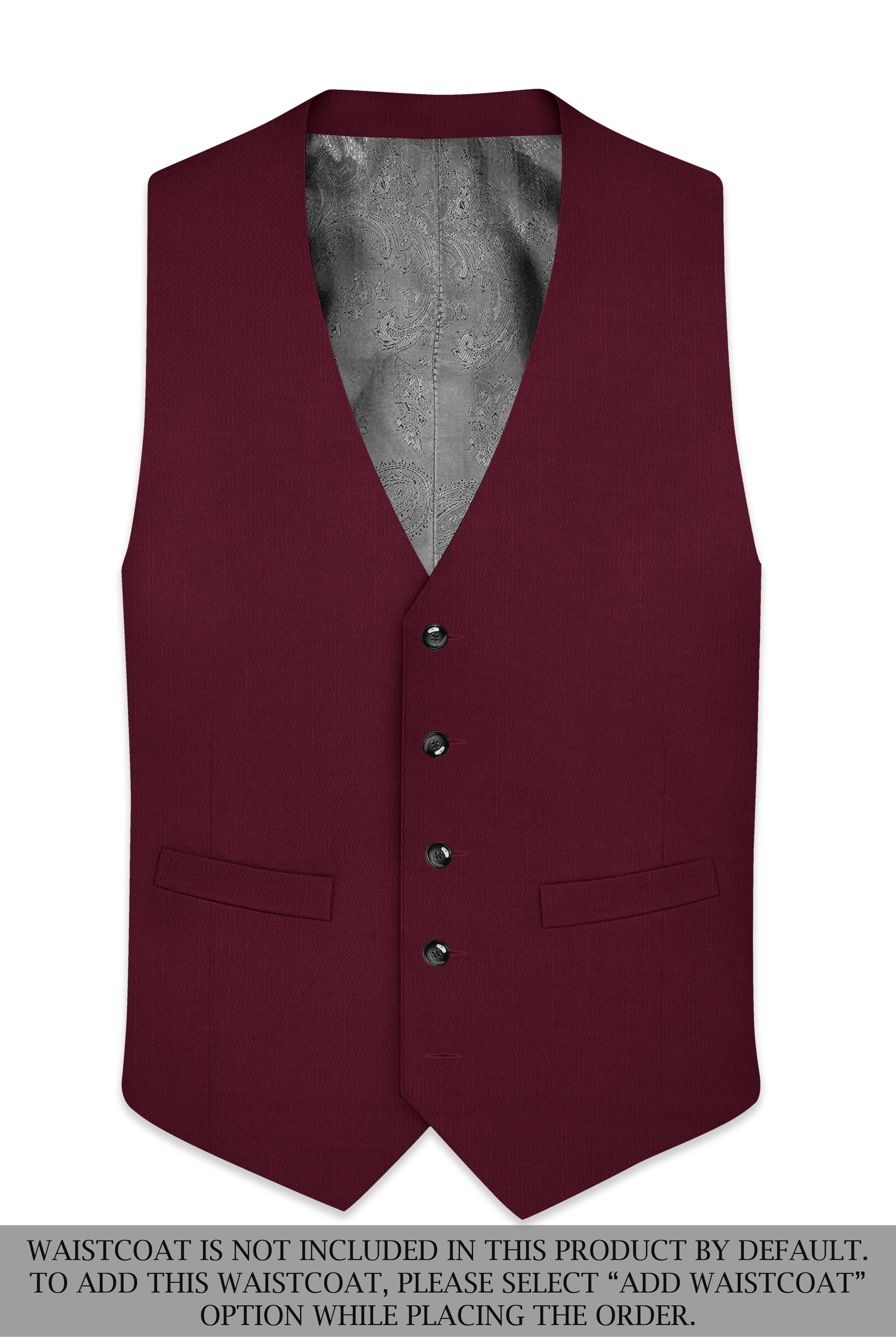 Heath Red Wool Rich Tuxedo Suit