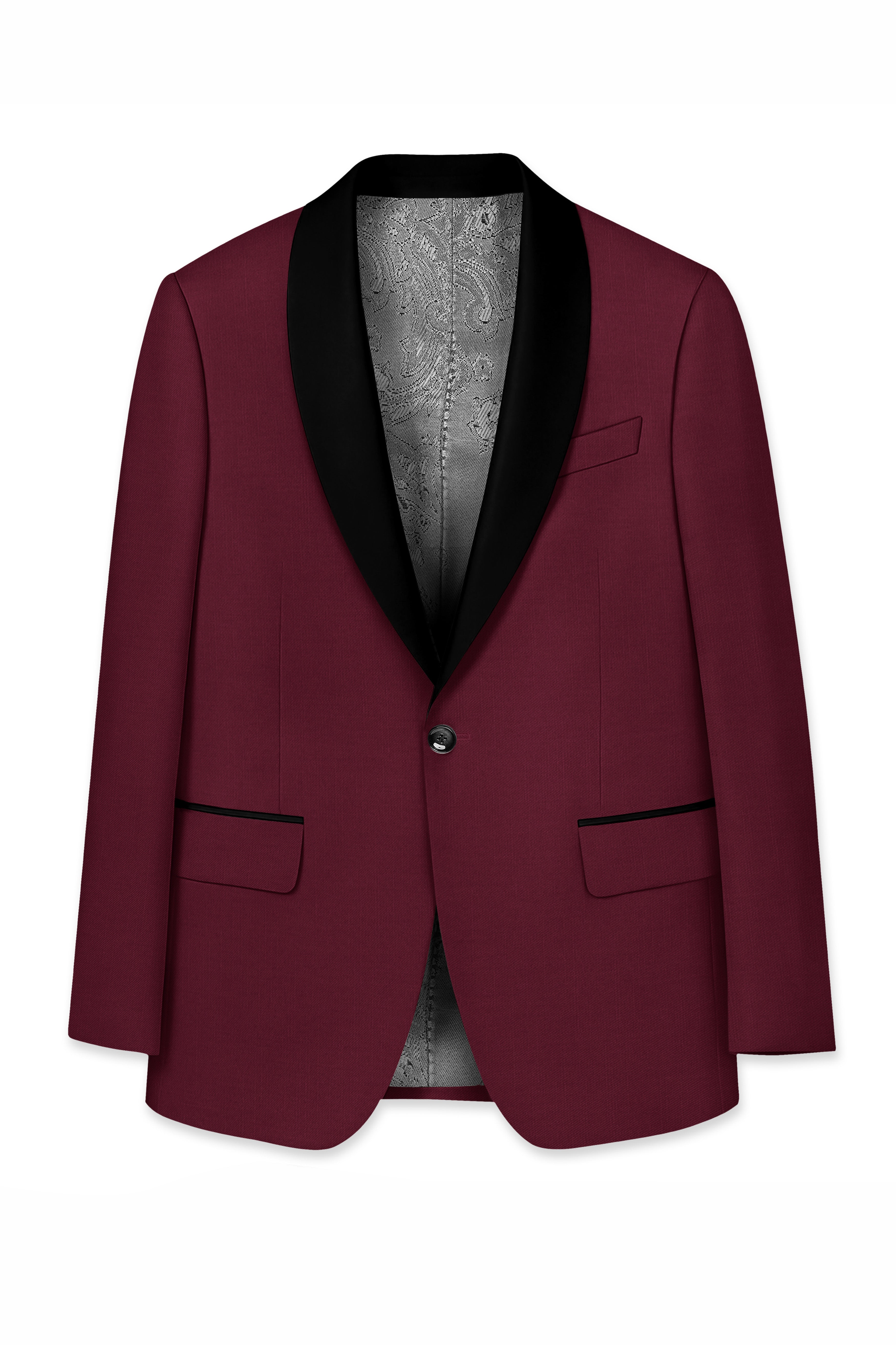 Heath Red Wool Rich Tuxedo Suit