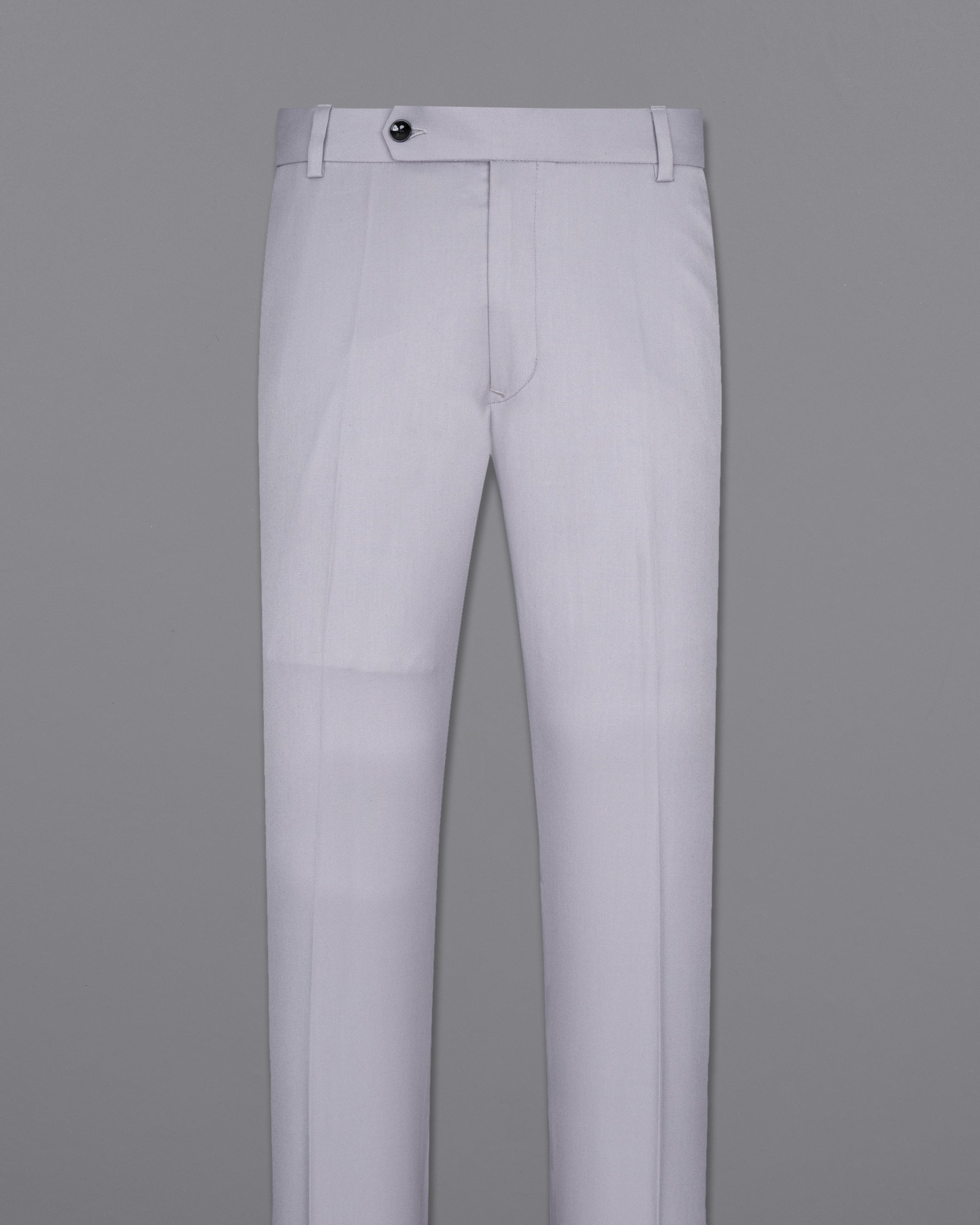 French Gray Cross Placket Bandhgala Wool rich Suit