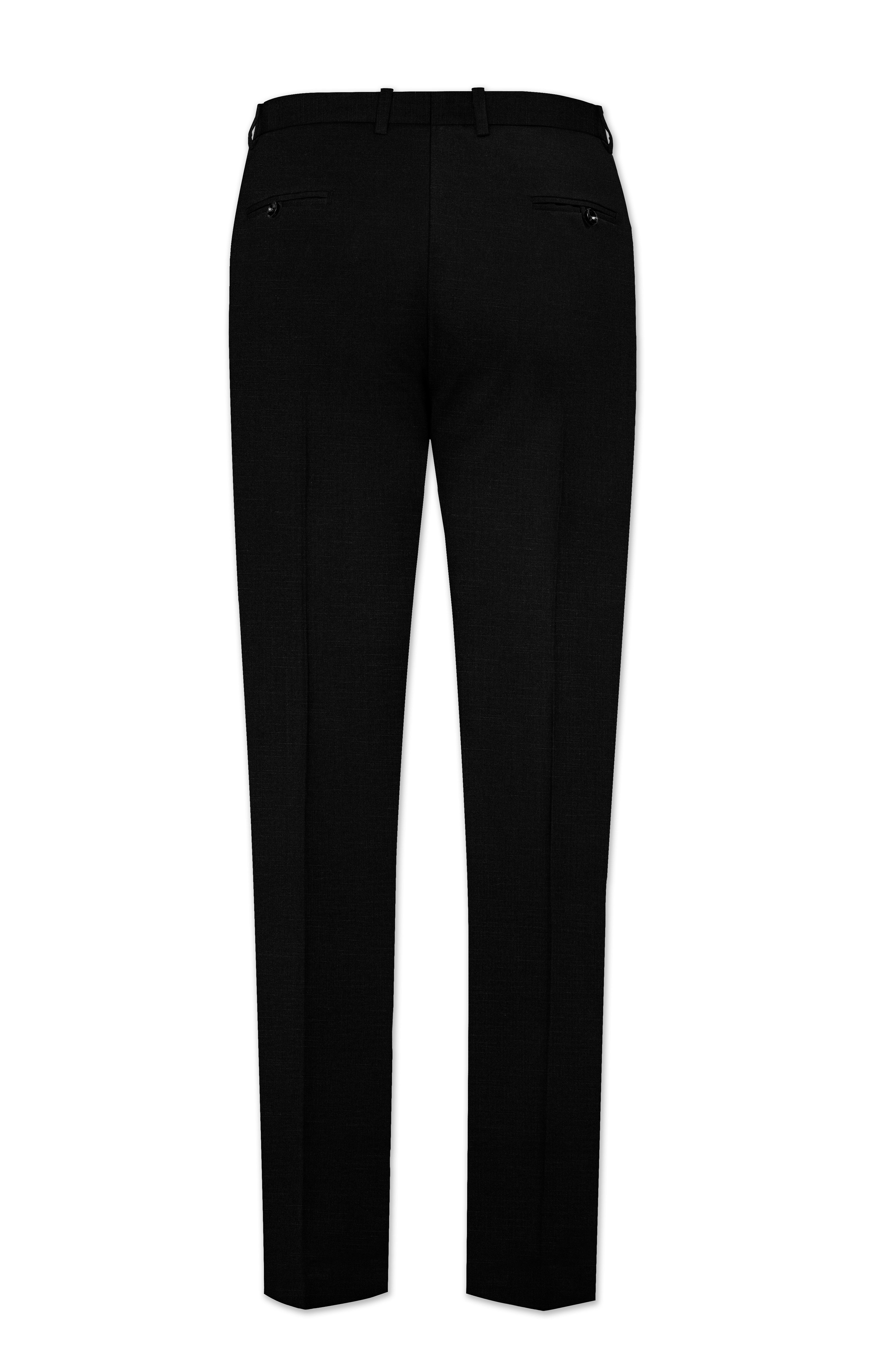 Mardi Gras Black Stretchable Wool Rich Sports Suit
