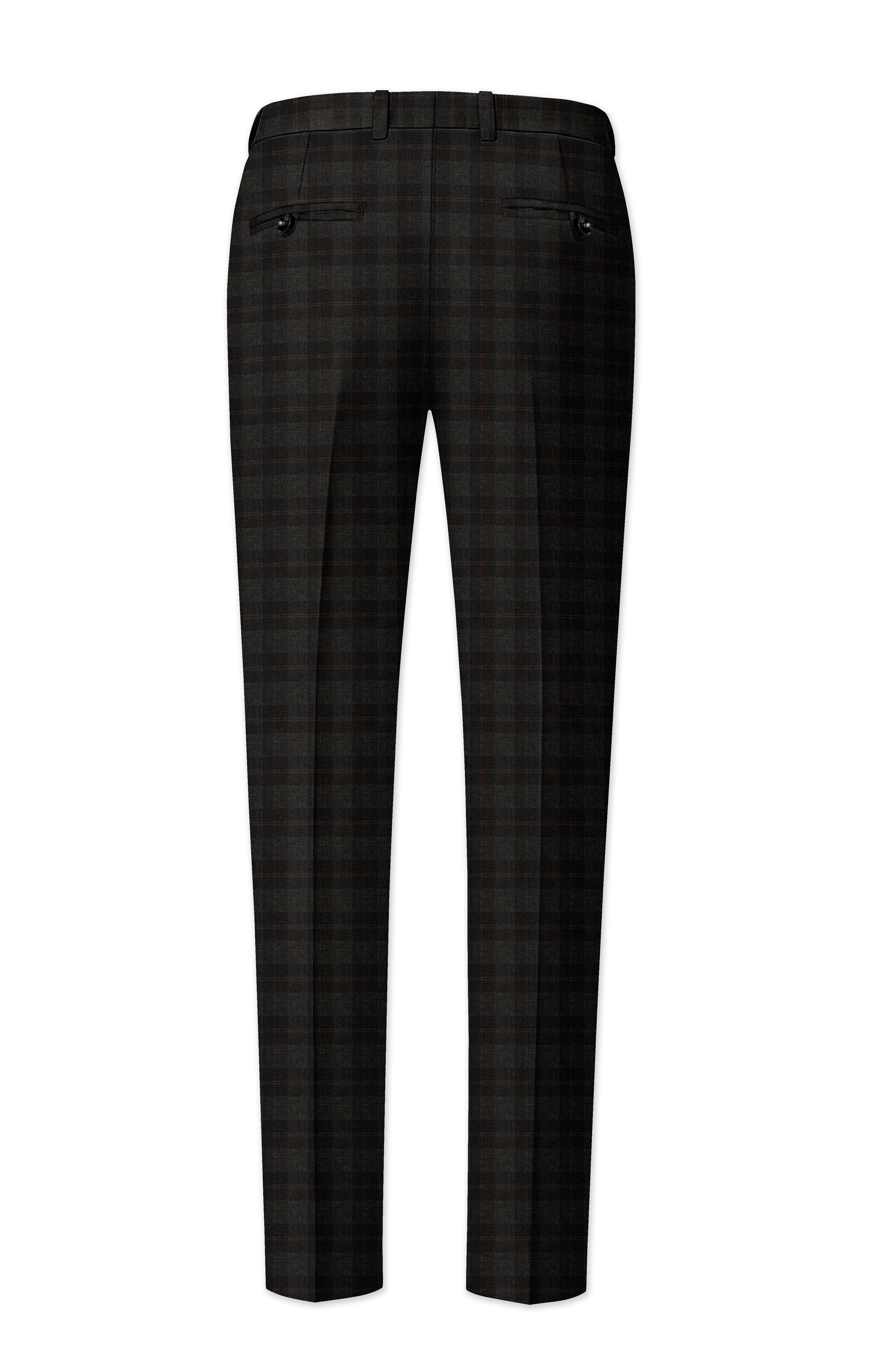 Thunder and Spice Brown Plaid Wool Rich Tuxedo Suit
