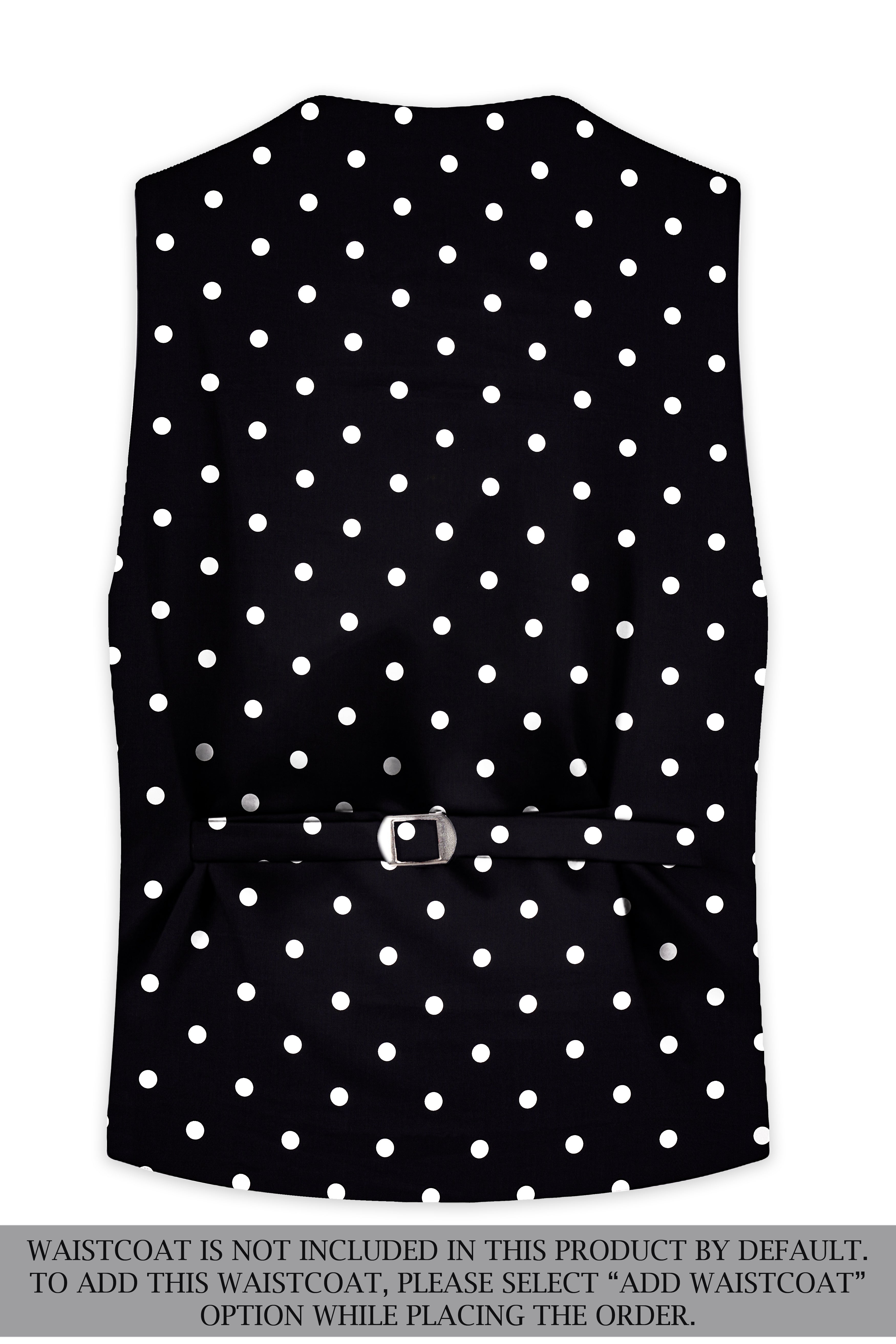 Jade Black Polka Print Double Breasted Suit