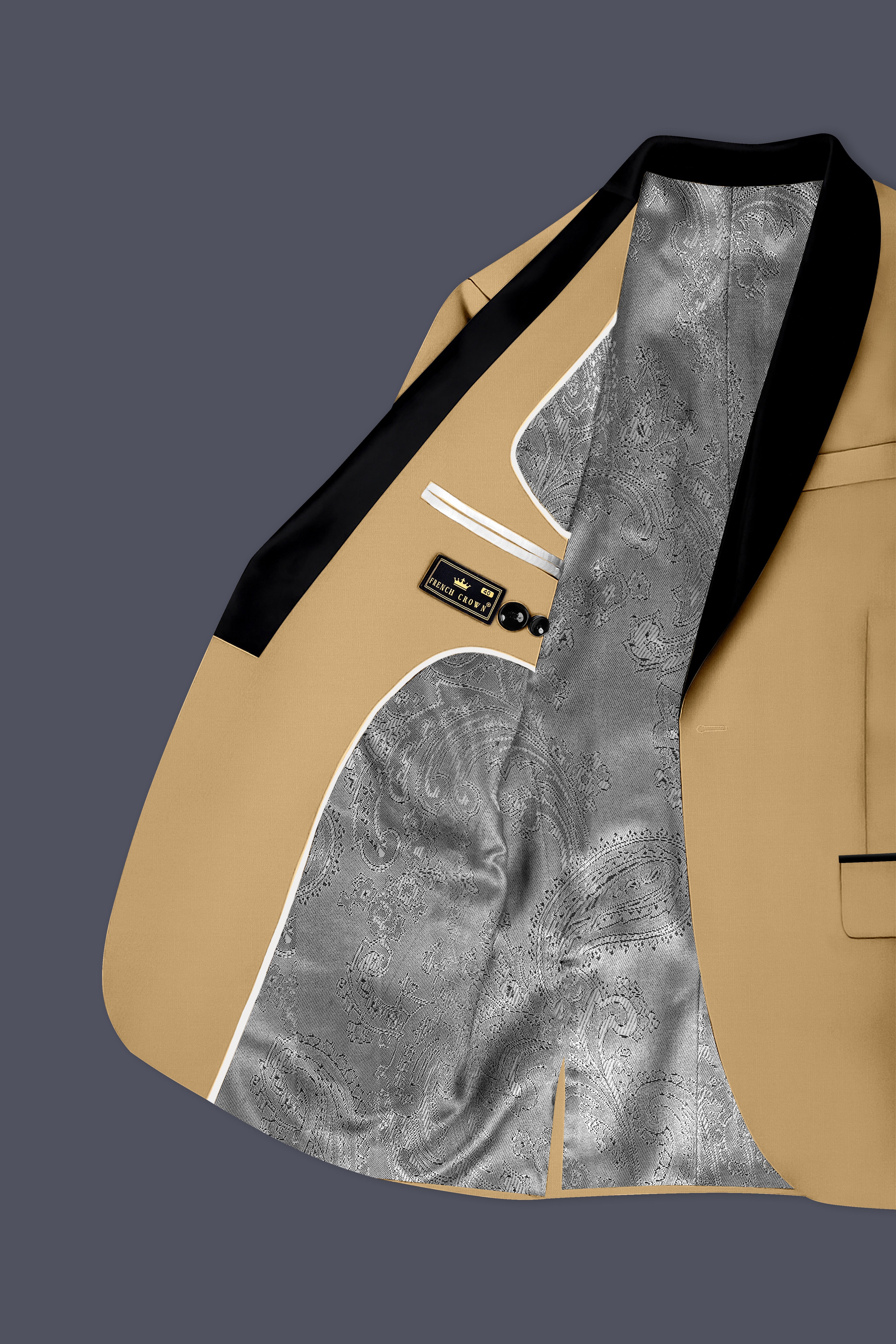 Oak Brown Premium Cotton Tuxedo Suit