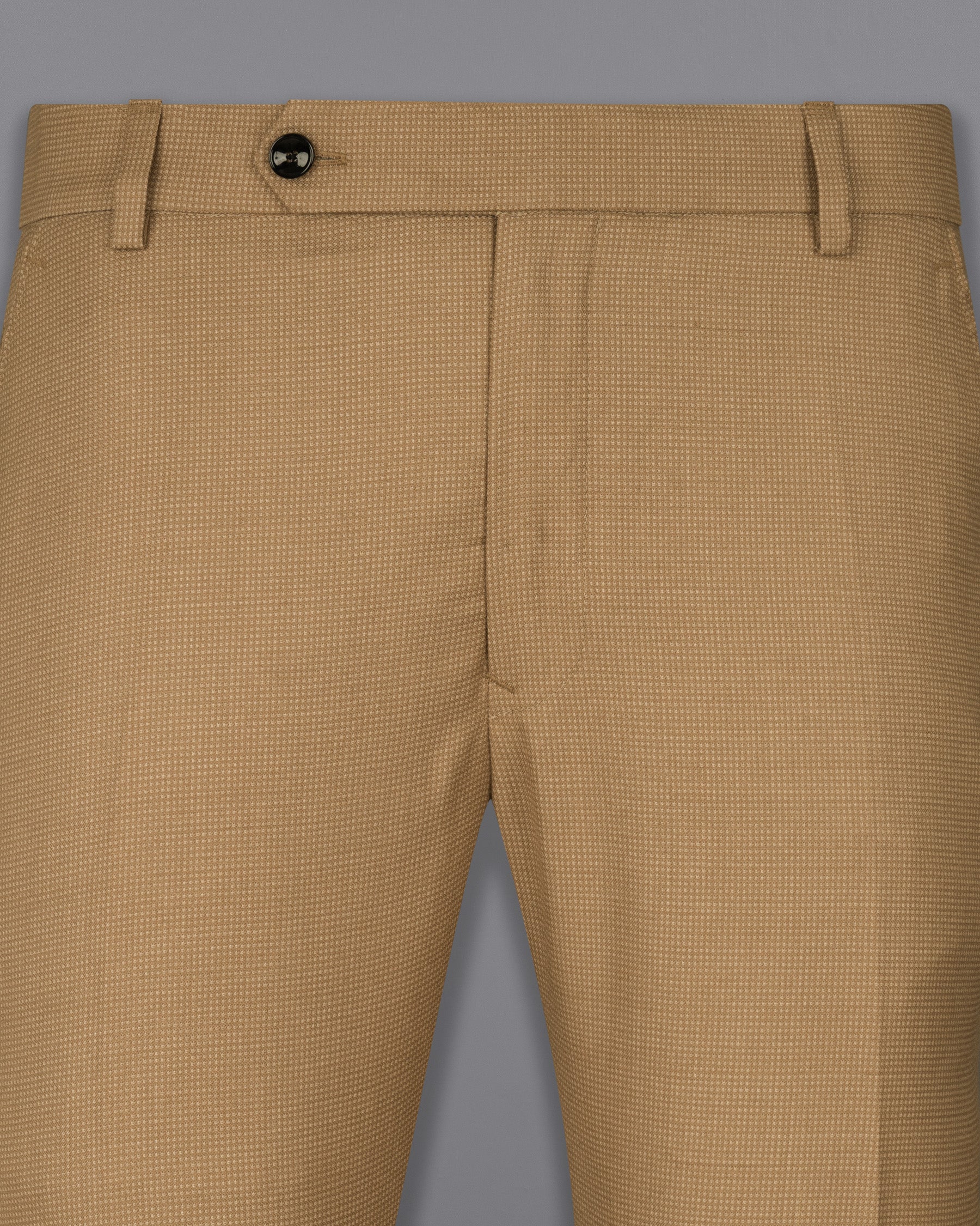 Oak Brown Cross Placket Bandhgala Premium Cotton Suit