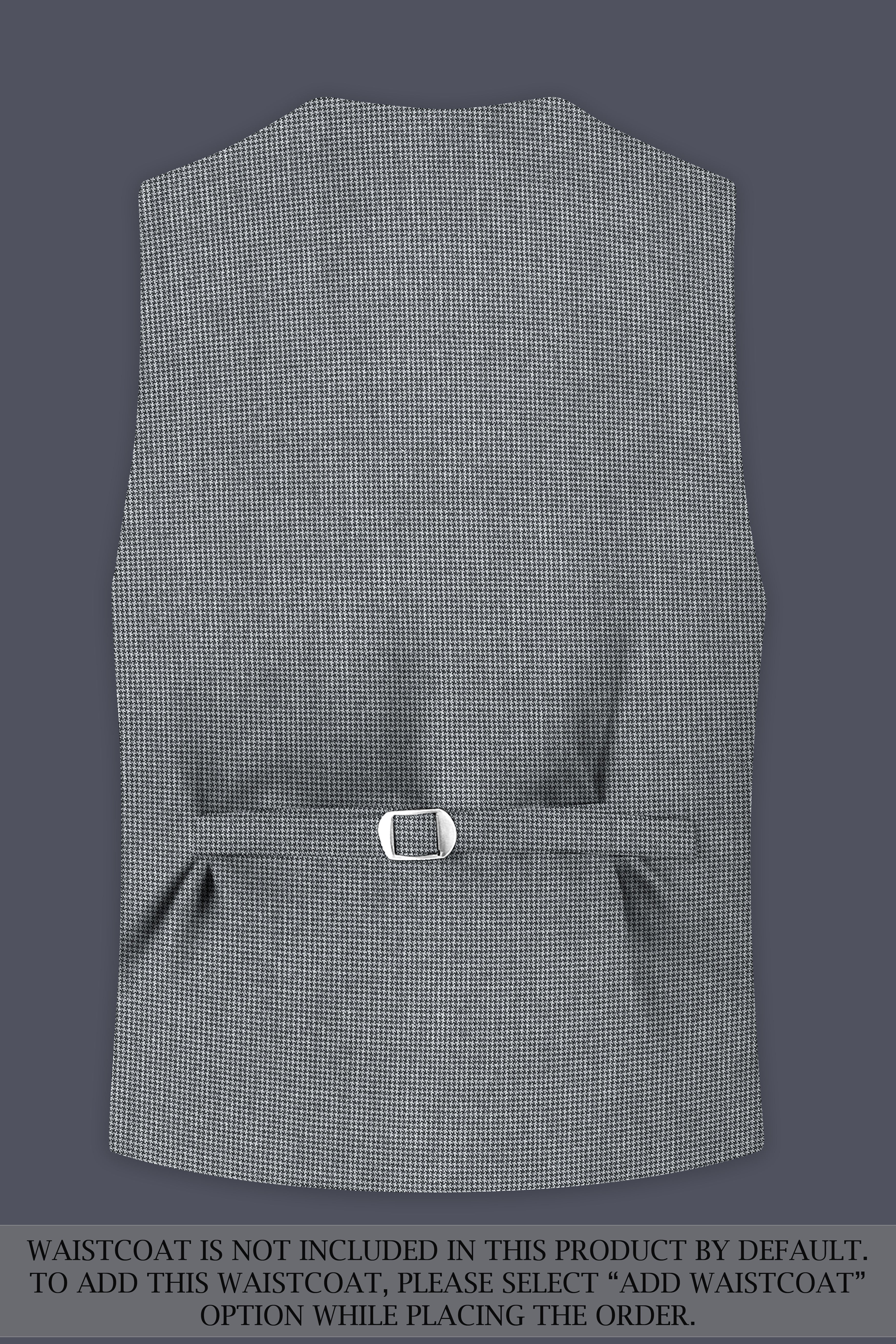 Mountain Mist Gray Houndstooth Wool Rich Double Breasted Suit