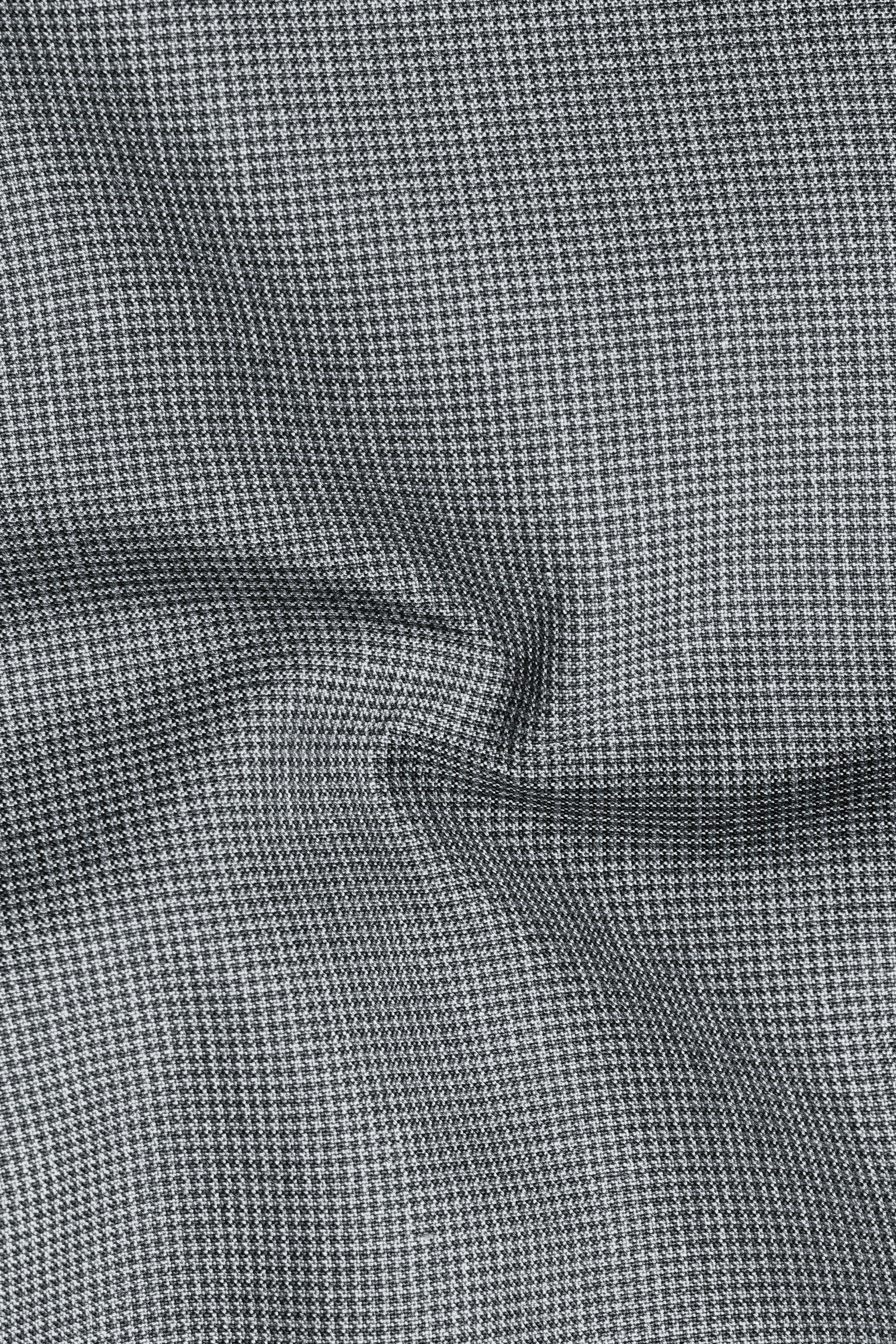 Mountain Mist Gray Houndstooth Wool Rich Double Breasted Suit