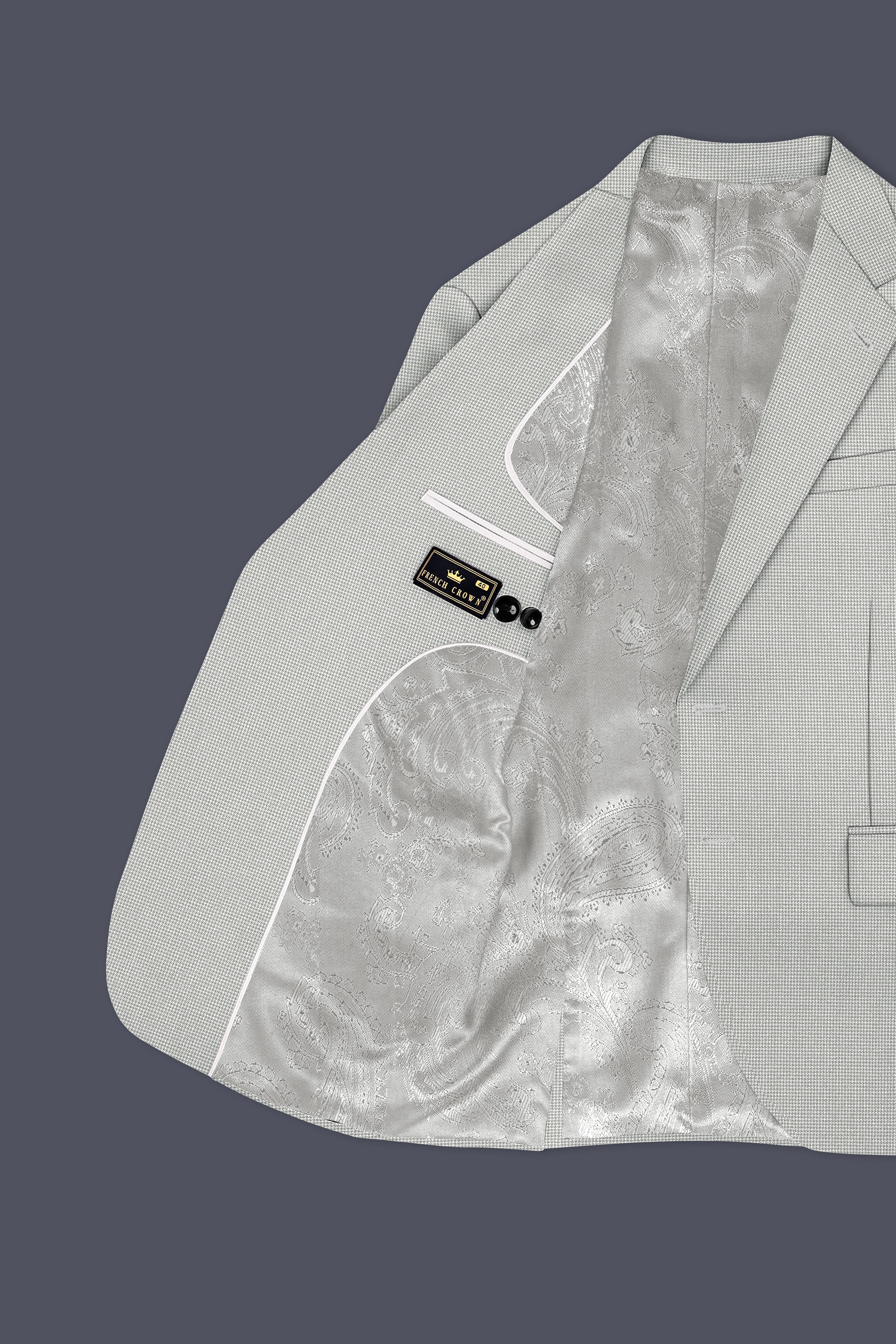 Shady Lady Grey houndstooth Wool Rich Suit