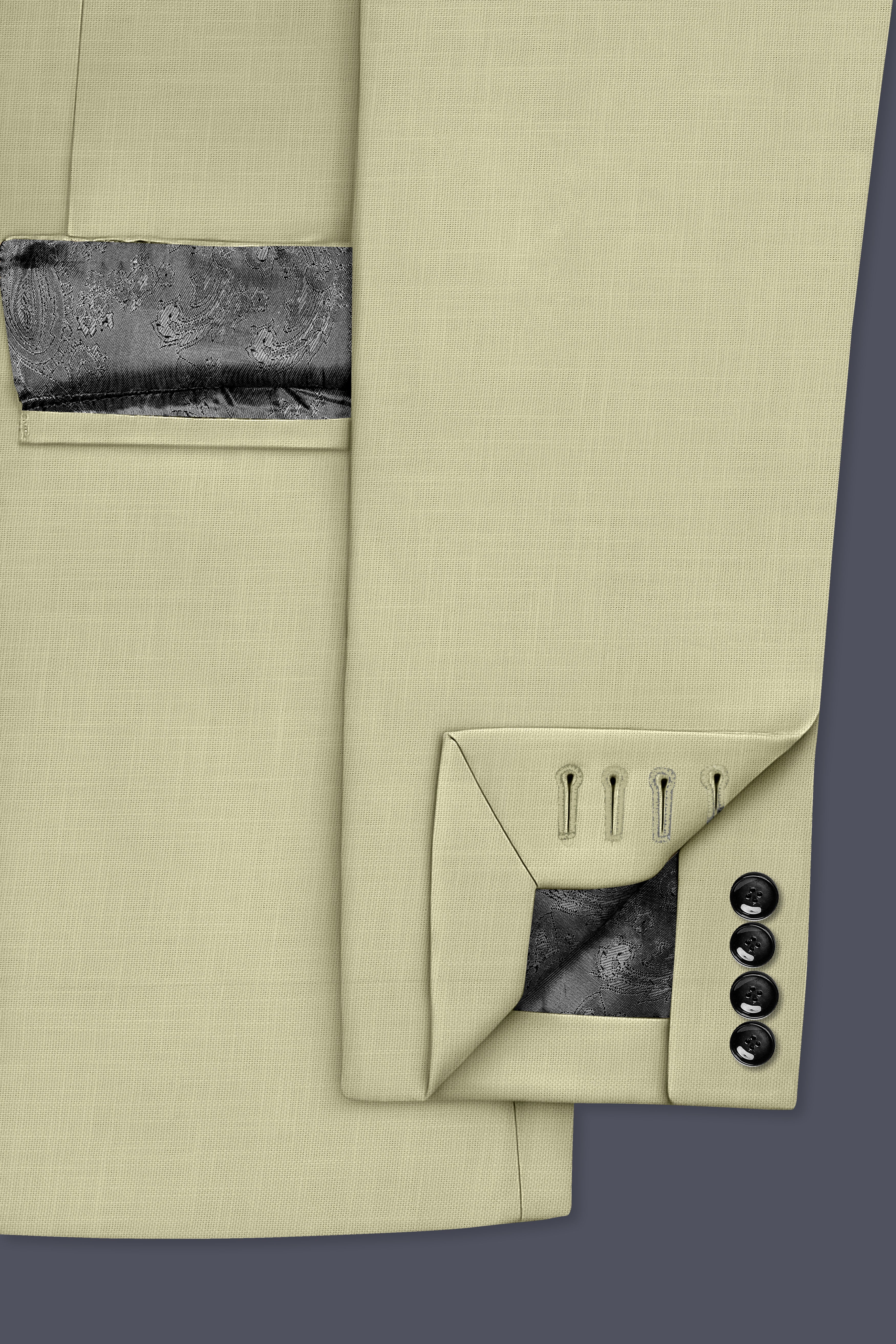 Soft Amber Double Breasted Premium Cotton Suit