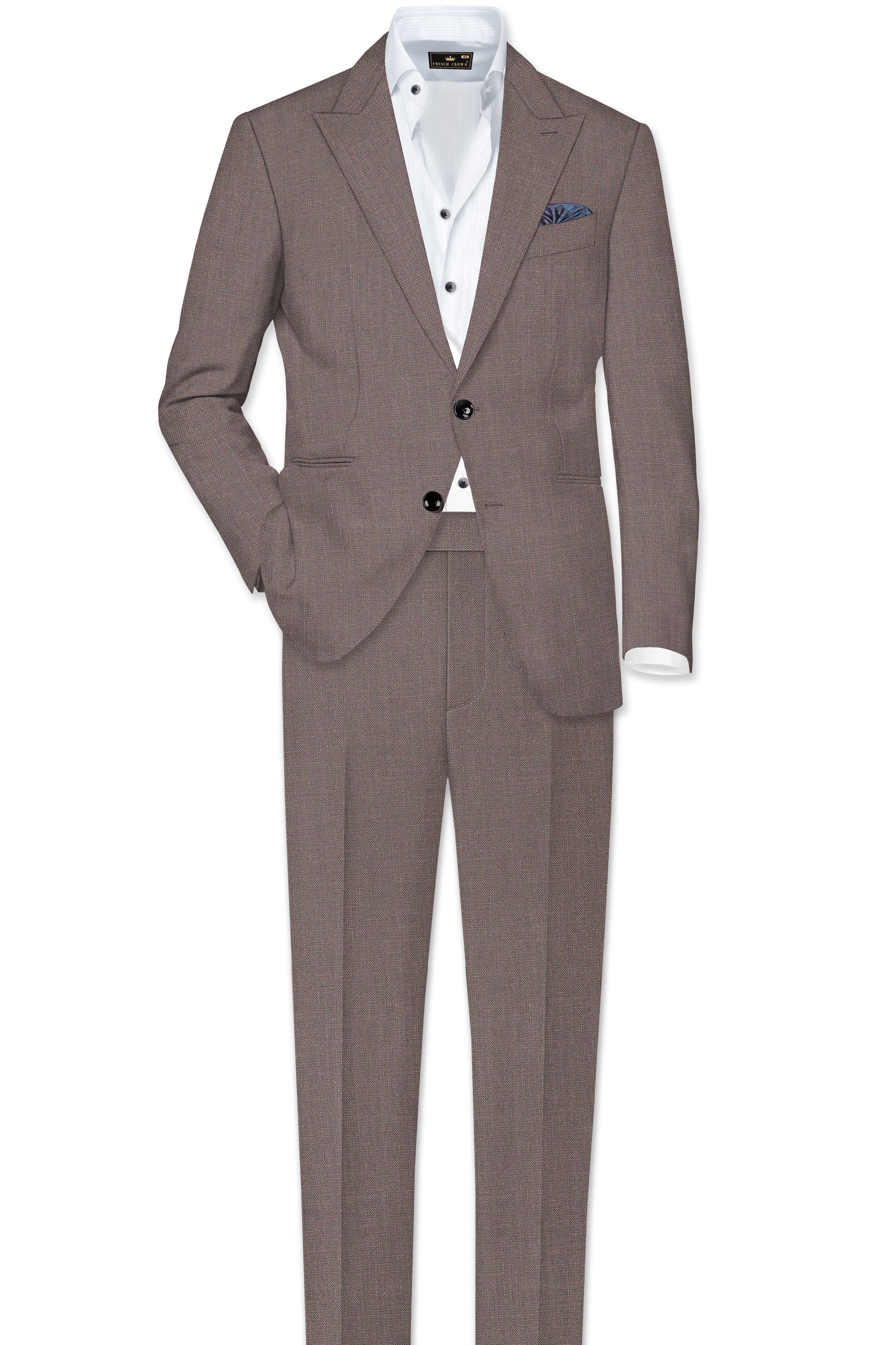 Emperor Brown Premium Cotton Suit