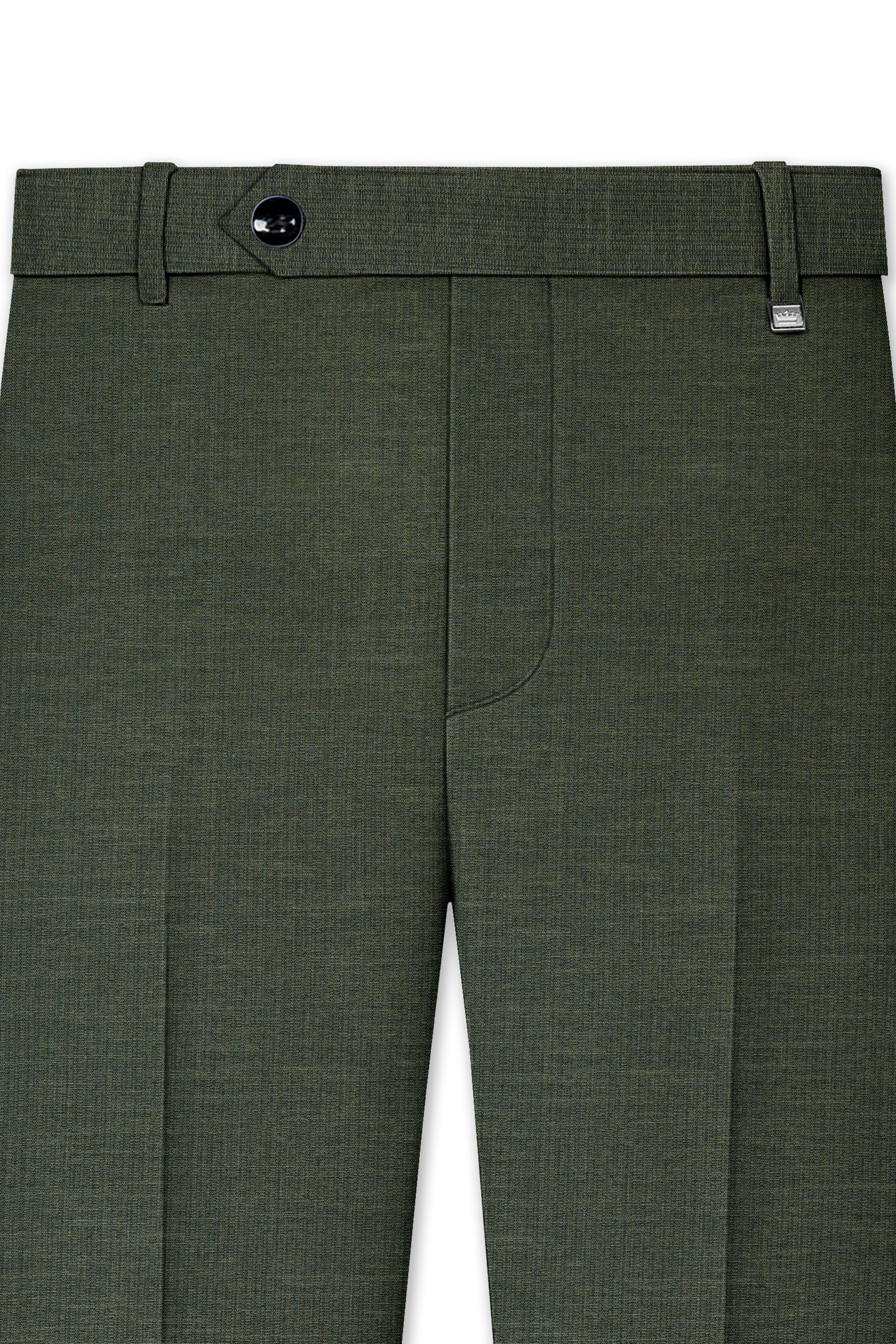 Armadillo Green Solid Premium Cotton Suit