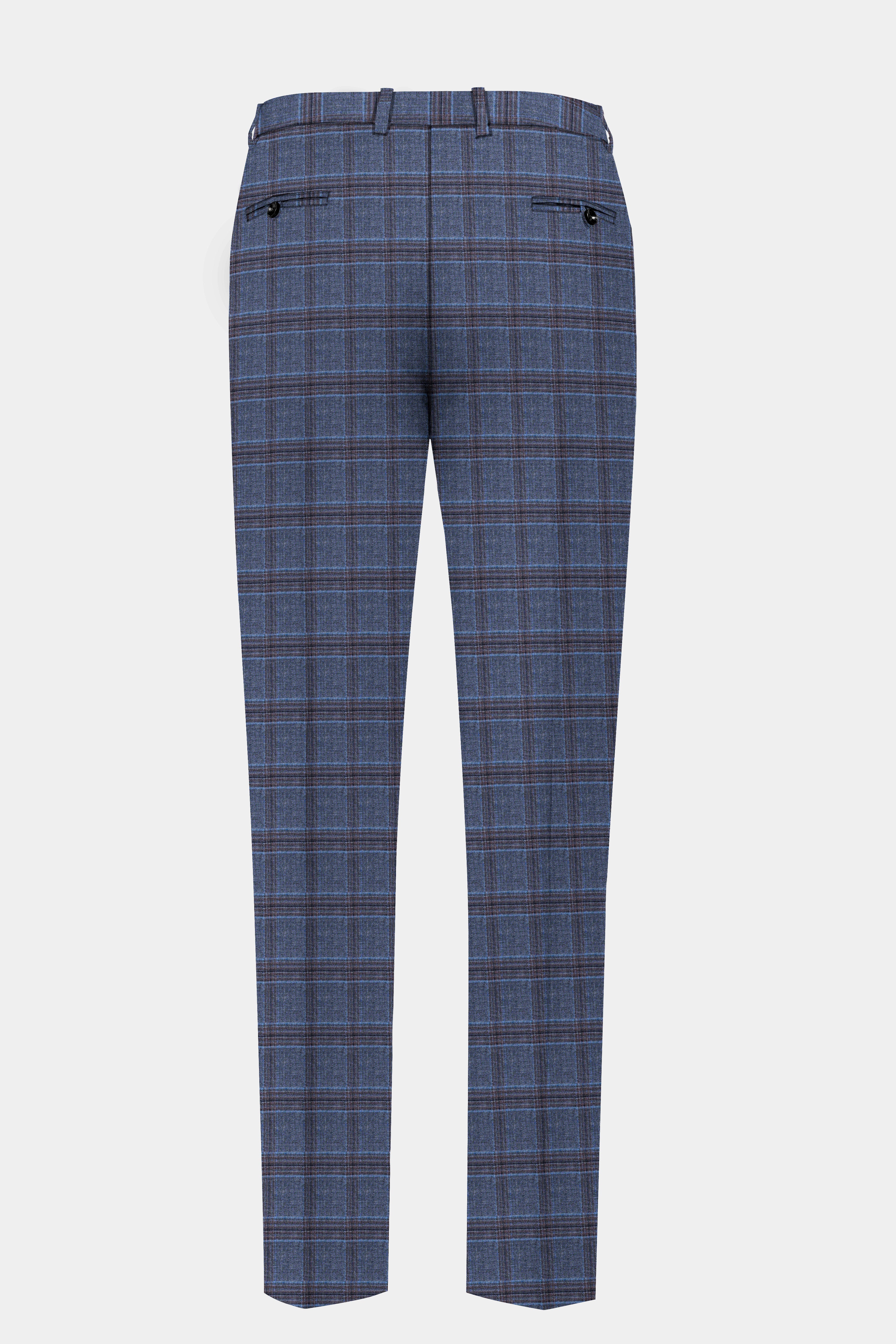 Pickled Bluewood Super fine Checkered Double Breasted Woolrich Suit