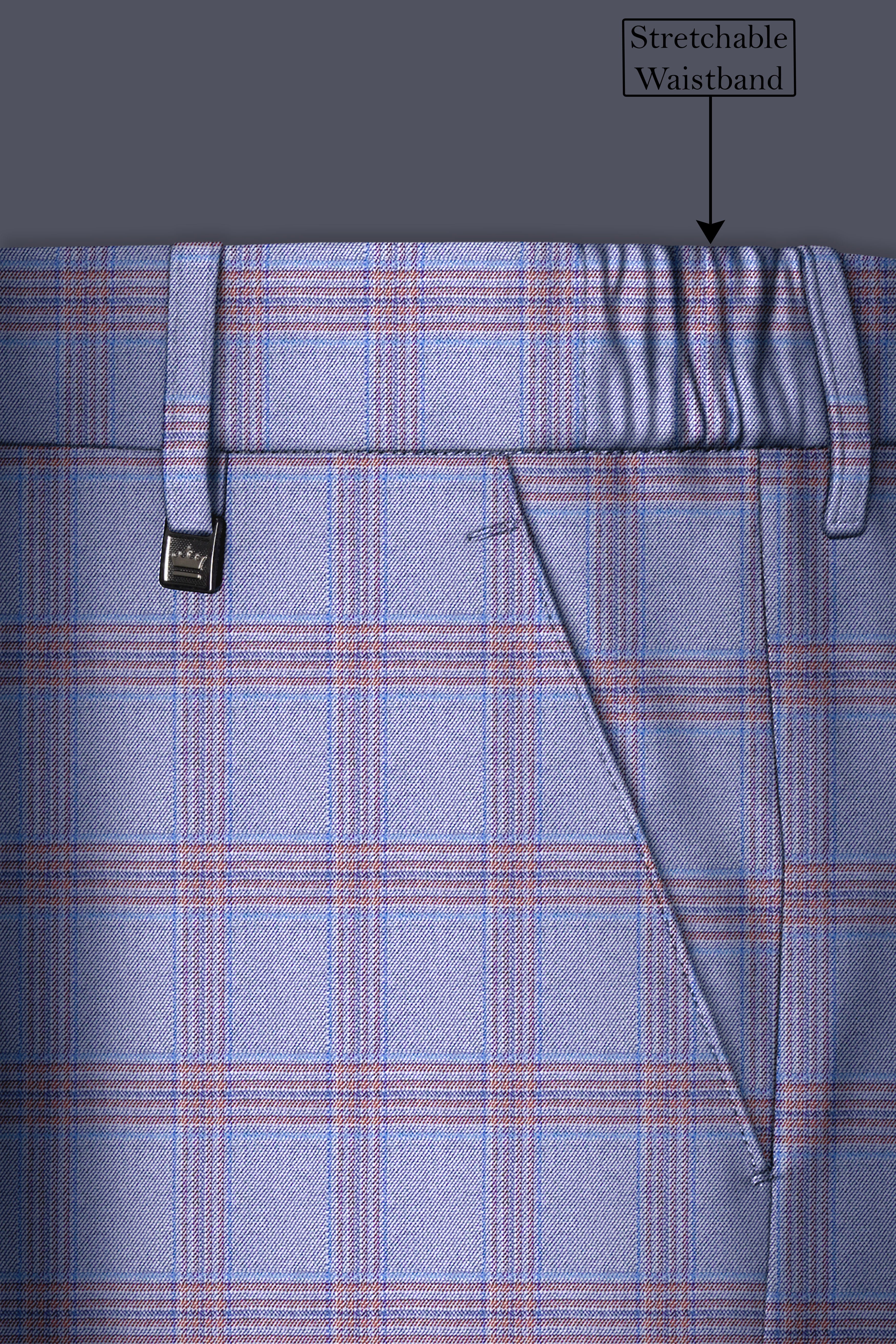 Manatee Grey Super fine Plaid Premium Cotton Suit
