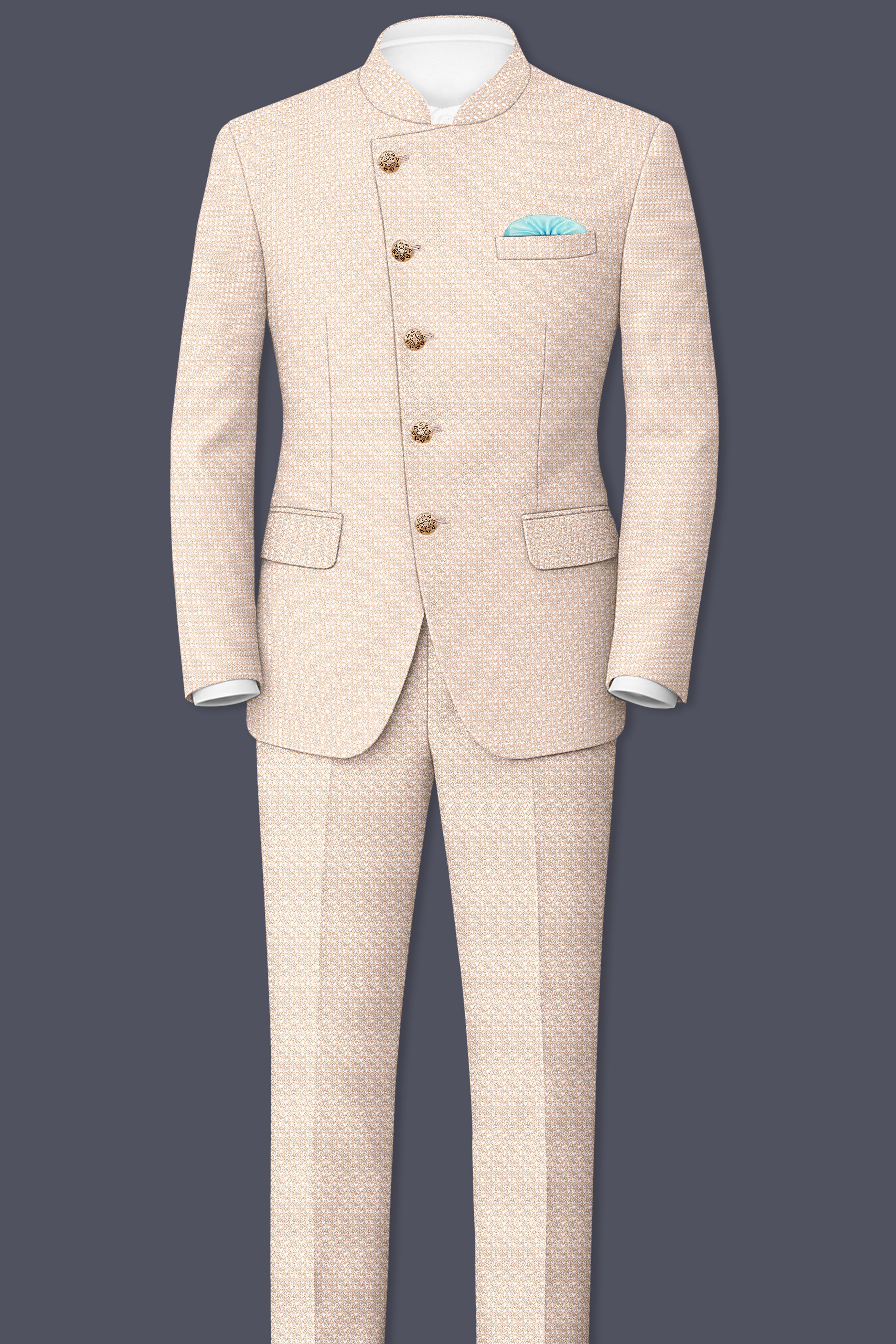 Tumbleweed Cross Placket Super Soft Bandhgala Designer Suit