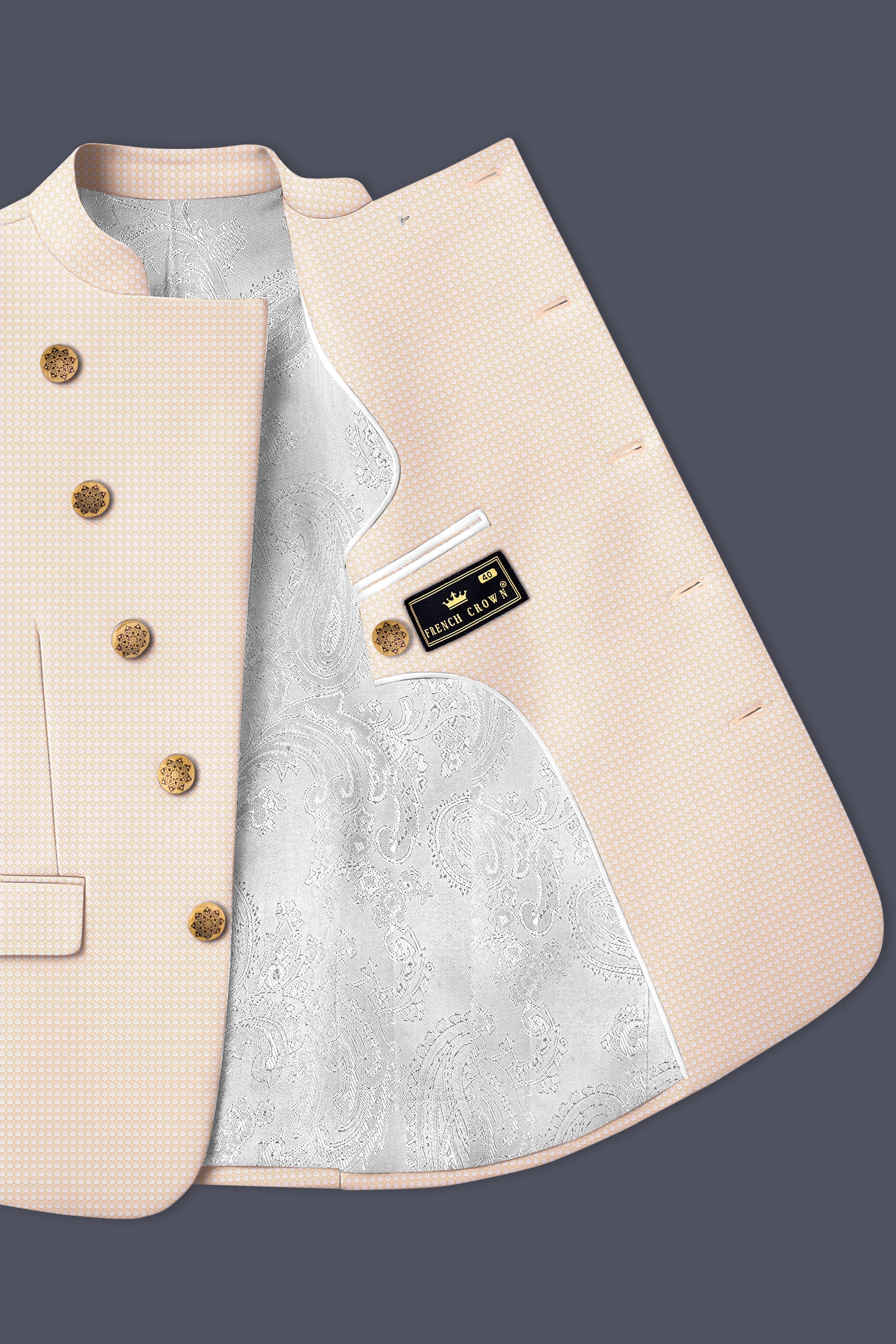 Tumbleweed Cross Placket Super Soft Bandhgala Designer Suit