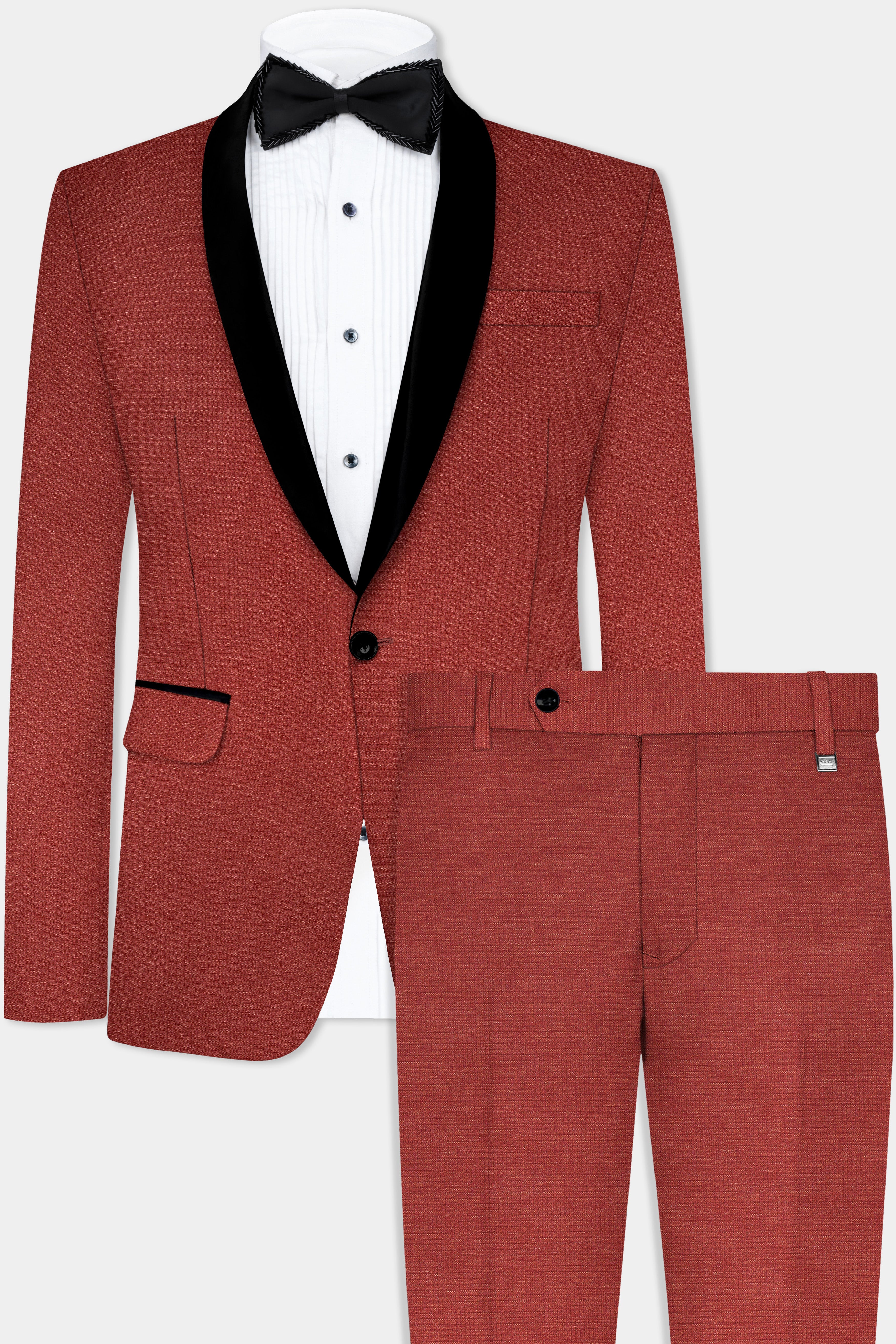 Pale Carmine Tuxedo Suit