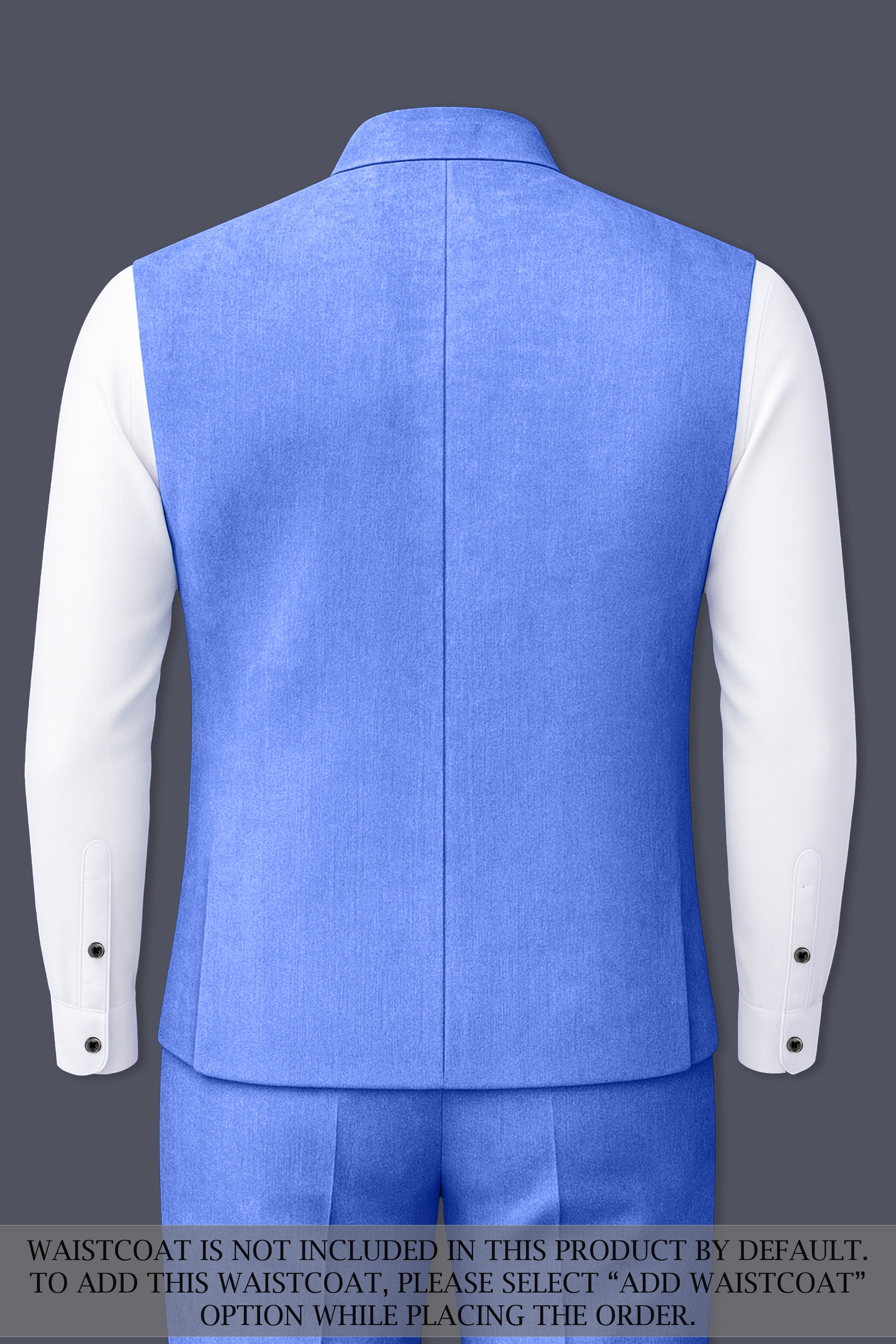 Mariner Blue velvet Cross Placket Bandhgala Designer Suit