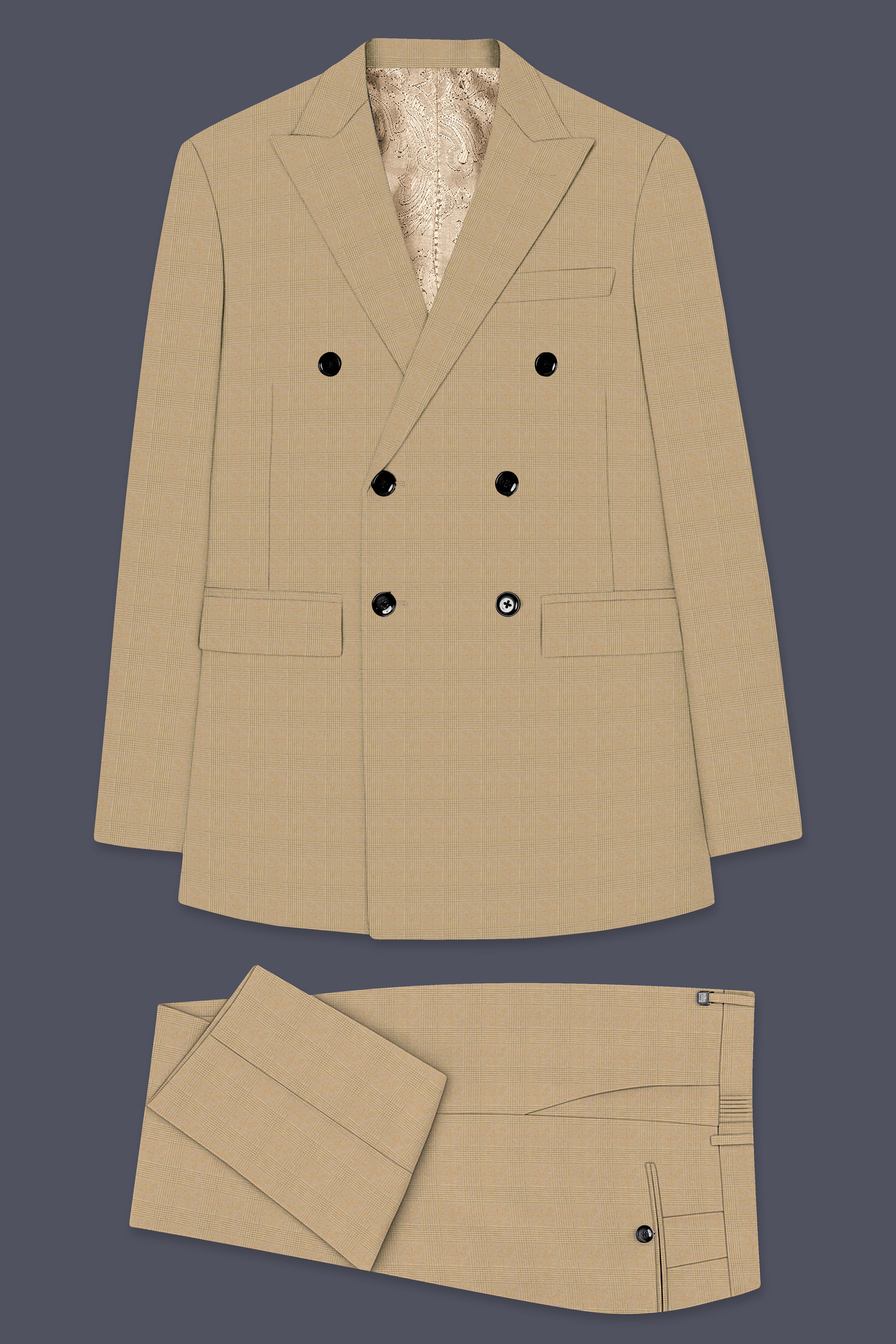 Sandrift Brown Double Breasted Suit