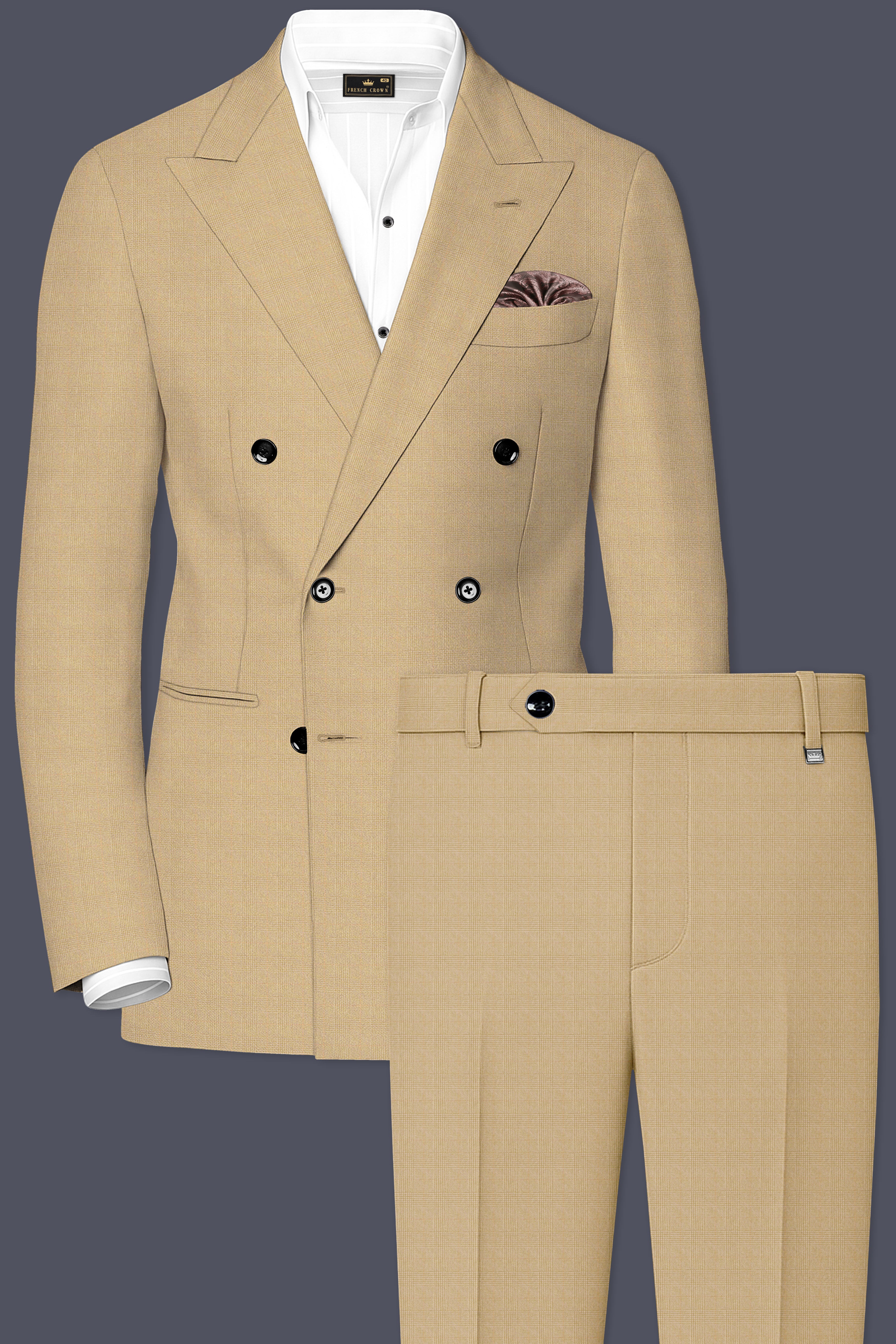 Sandrift Brown Double Breasted Suit